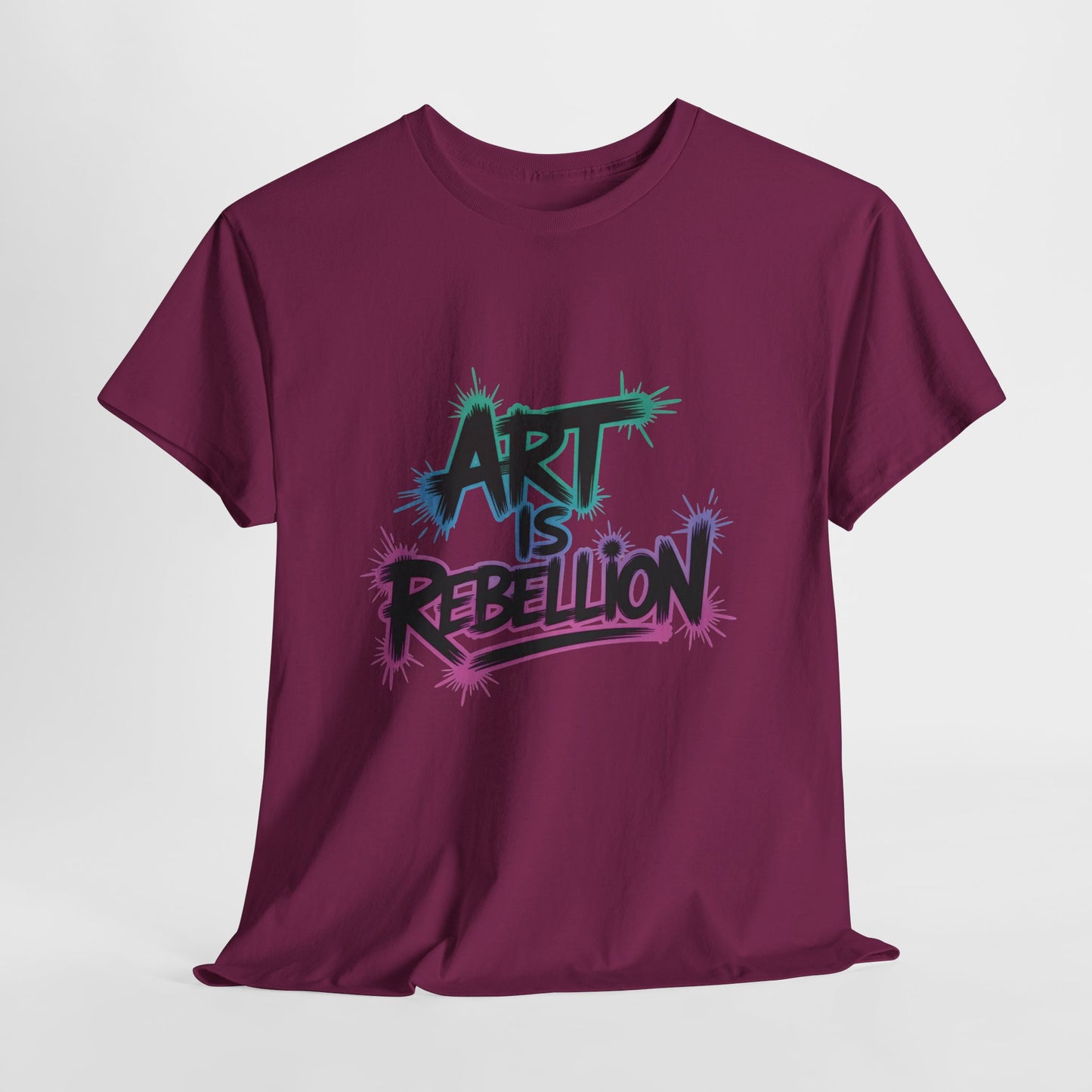 Art Is Rebellion Women's Graphic T-Shirt, Graffiti Street Art Tee, Bold Rebel Statement Top