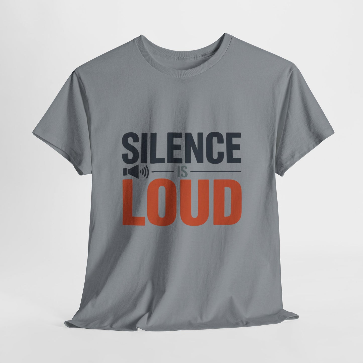 Silence Is Loud Motivational Quote Mens T-Shirt, Silence Tee, ironic Tee, Graphic Tee