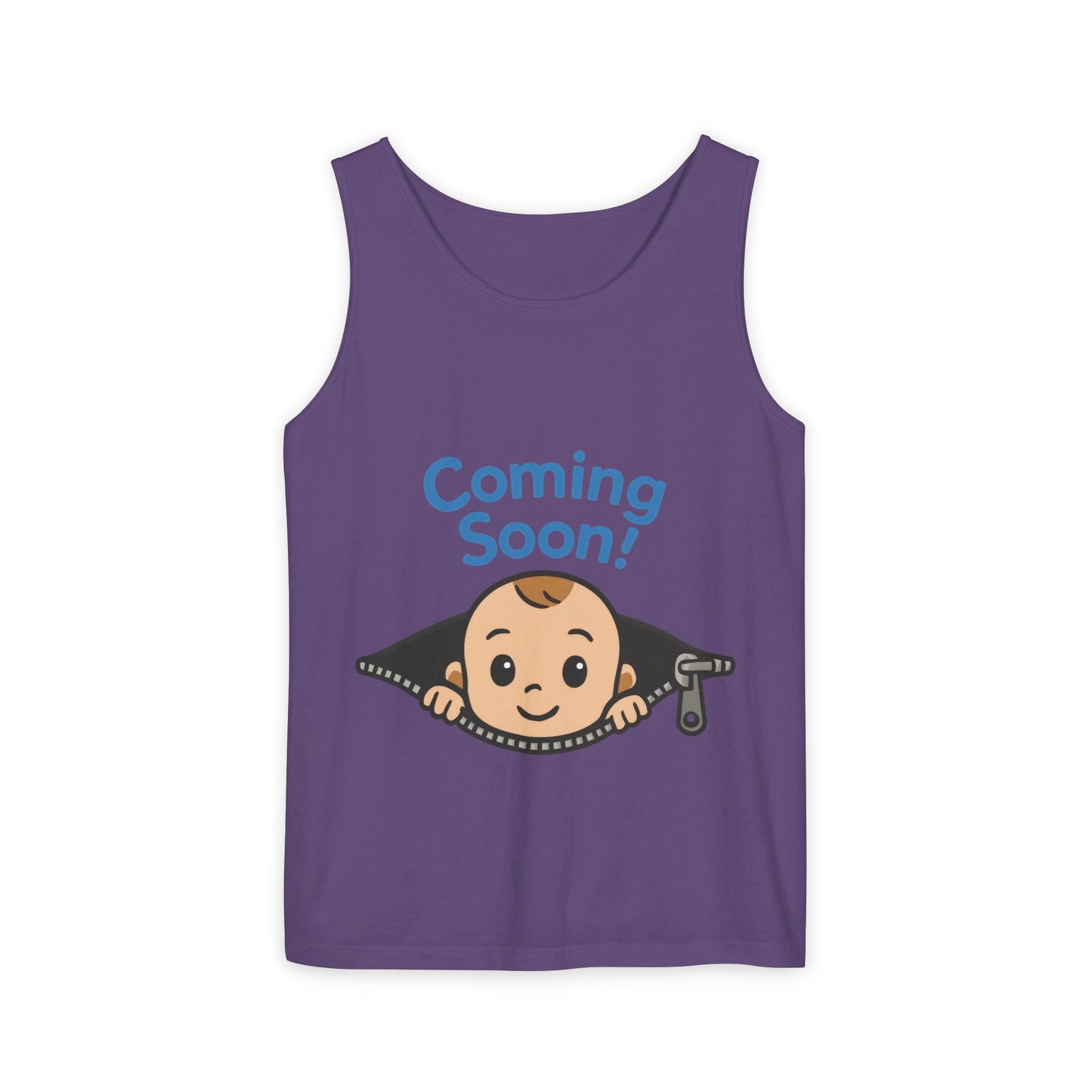 Coming Soon Maternity Tank Top, Cute Baby Boy Pregnancy Announcement Tee, Funny Expecting Mom Gift, Gender Reveal Tee, Baby Shower Top