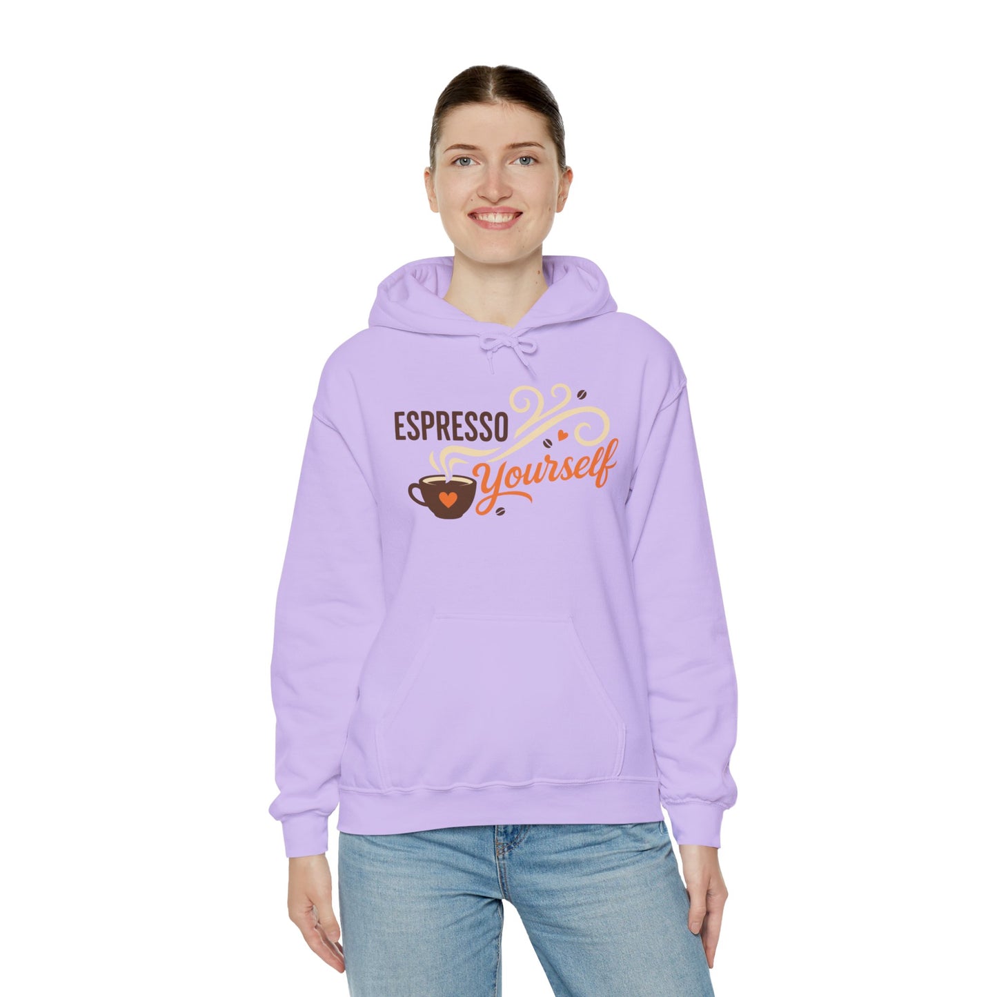 Espresso Yourself Coffee Hoodie, Funny Womens Barista Gift, Cozy Cafe Sweatshirt