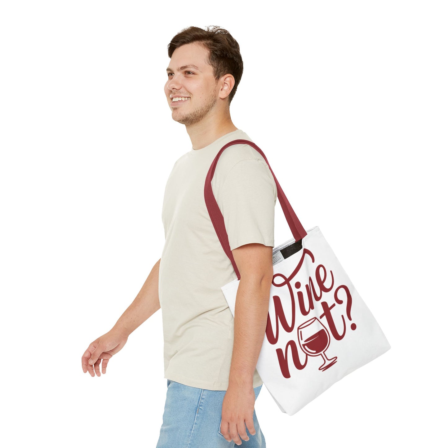 Wine Not? Tote Bag - Fun Wine Lover's Accessory for Parties, Gift for Wine Enthusiasts, Perfect for Grocery or Beach Outings, AOP Design