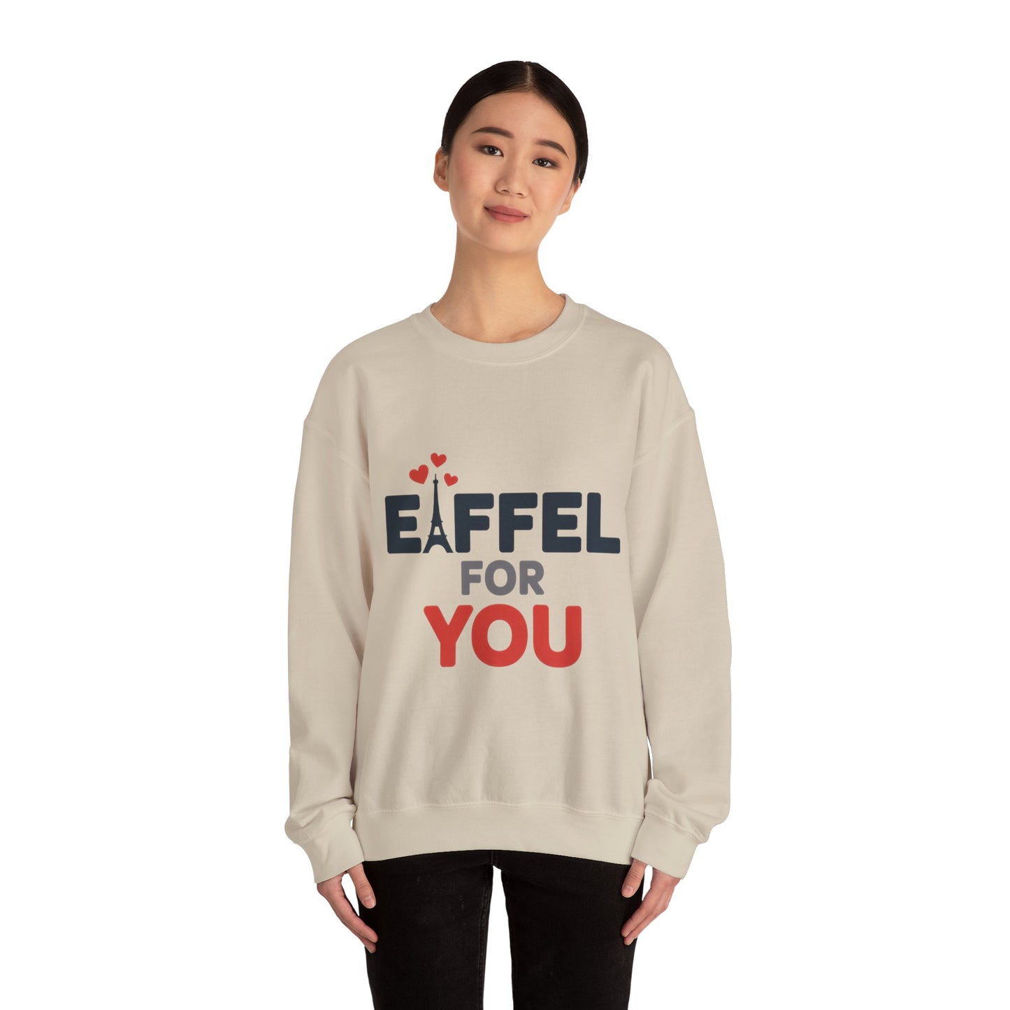 Womens Heavy Blend™ Crewneck Sweatshirt, Eiffel For You Romantic Paris Womens Sweatshirt