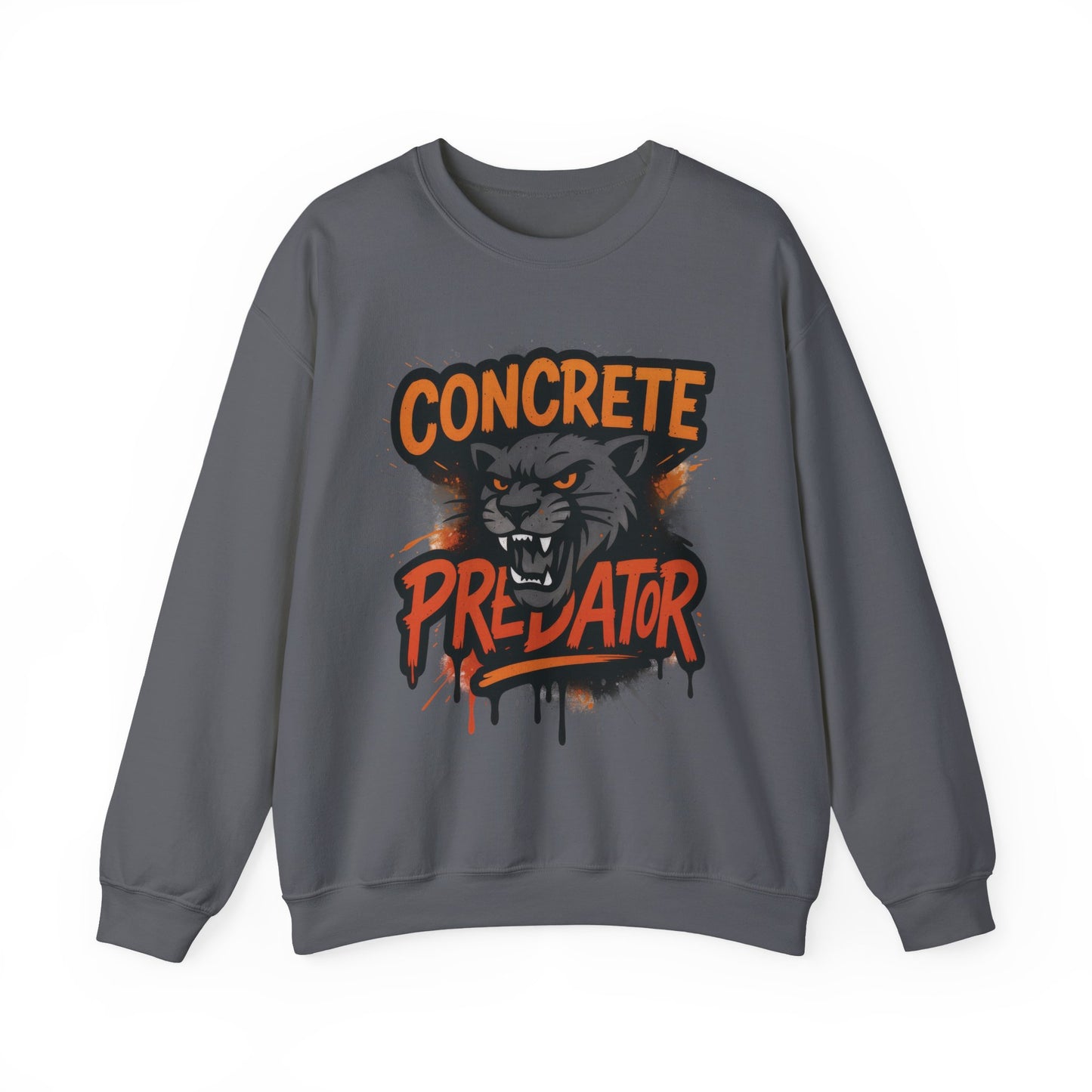 Men's Heavy Blend™ Crewneck Sweatshirt, Concrete Predator Mens Panther Crewneck Sweatshirt