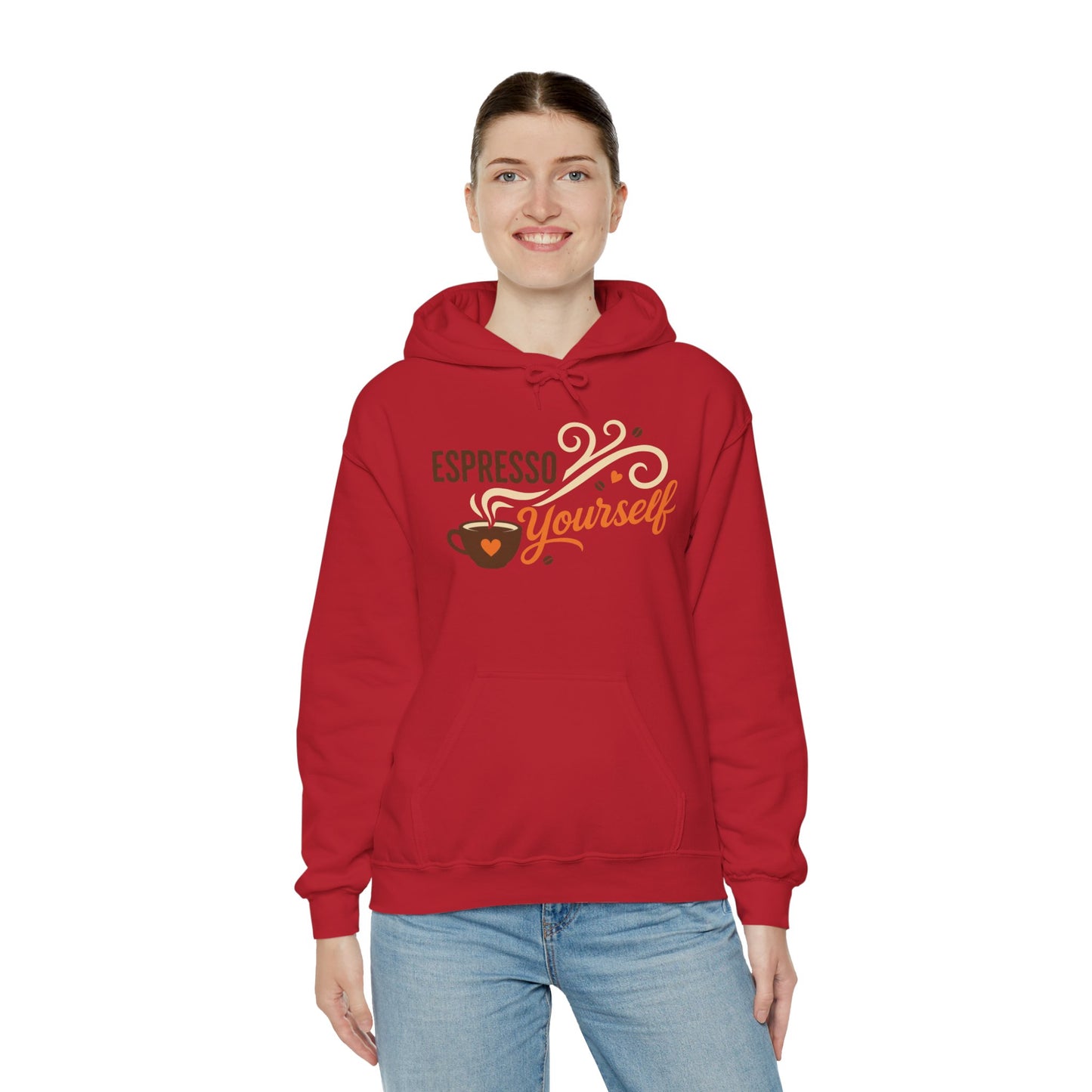 Espresso Yourself Coffee Hoodie, Funny Womens Barista Gift, Cozy Cafe Sweatshirt