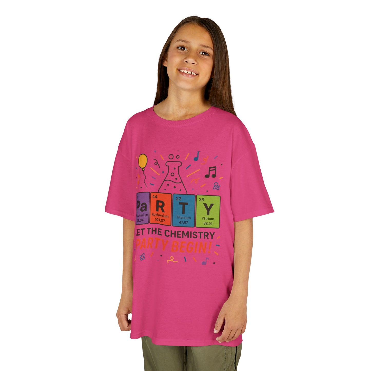 Kids' Chemistry Party T-Shirt, Periodic Table Tee, Funny Science Shirt for Boys & Girls, Science Tee, Unique Educational Apparel
