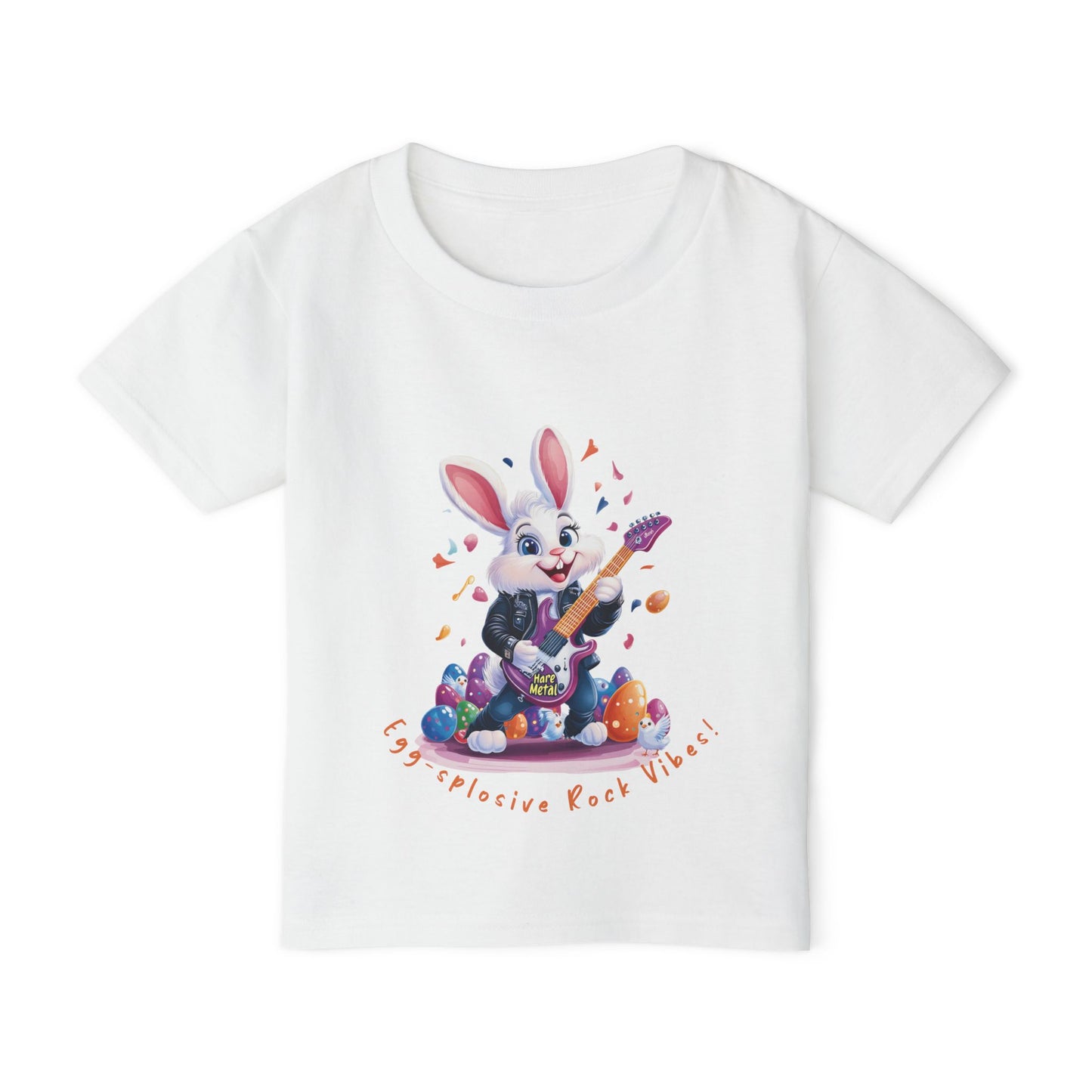 Rockin' Bunny Toddler T-Shirt: Fun Easter Apparel, Kids Rock Tee, Toddler Birthday Gift, Cute Bunny Design