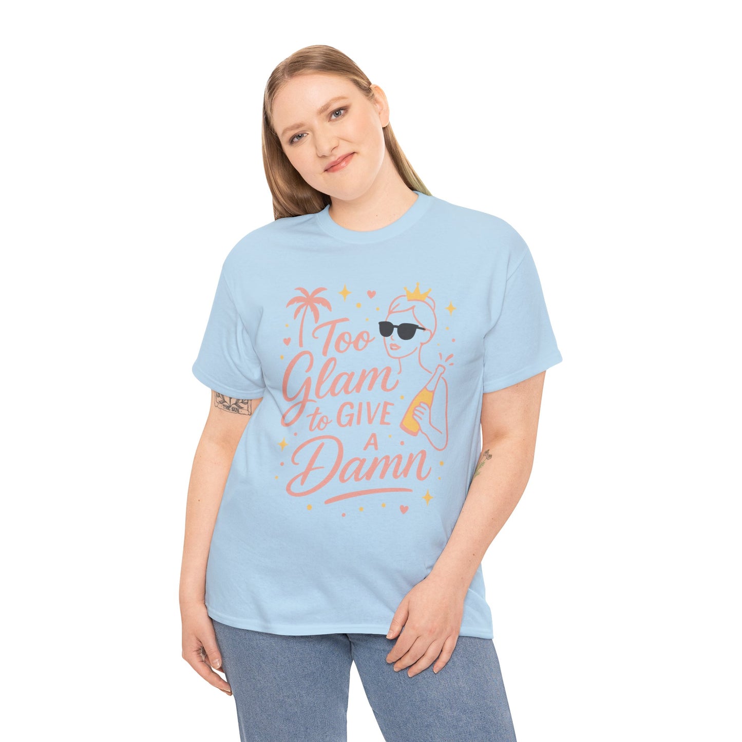 Too Glam to Give a Damn Bridal Party Shirt, Bachelorette Party Tee, Bridesmaid Wedding Tee, Hen Party Top, Bridal Shower, Bridesmaids Gift