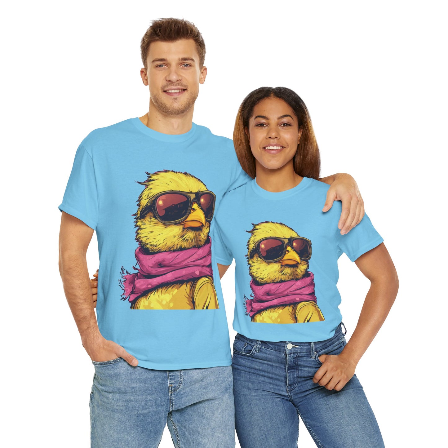 Chic Cool Chick T-Shirt, Unisex Heavy Tee, Funny Animal Tee, Trend Chick Graphic T-Shirt Gift