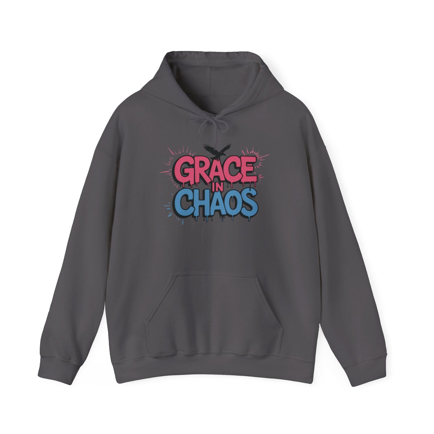 Women's Hoodie Grace in Chaos, Graffiti Dripping Street Art Urban Hoodie, Bold Graphic Pullover