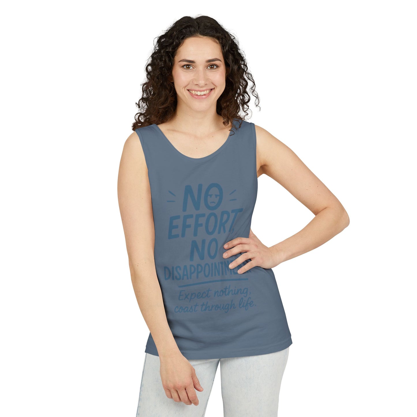 No Effort Womens Tank Top, Funny Lazy Life Quote, Workout Humor Sleeveless Shirt, Casual Gym Top, Gift for Her, Perfect for Lazy Days