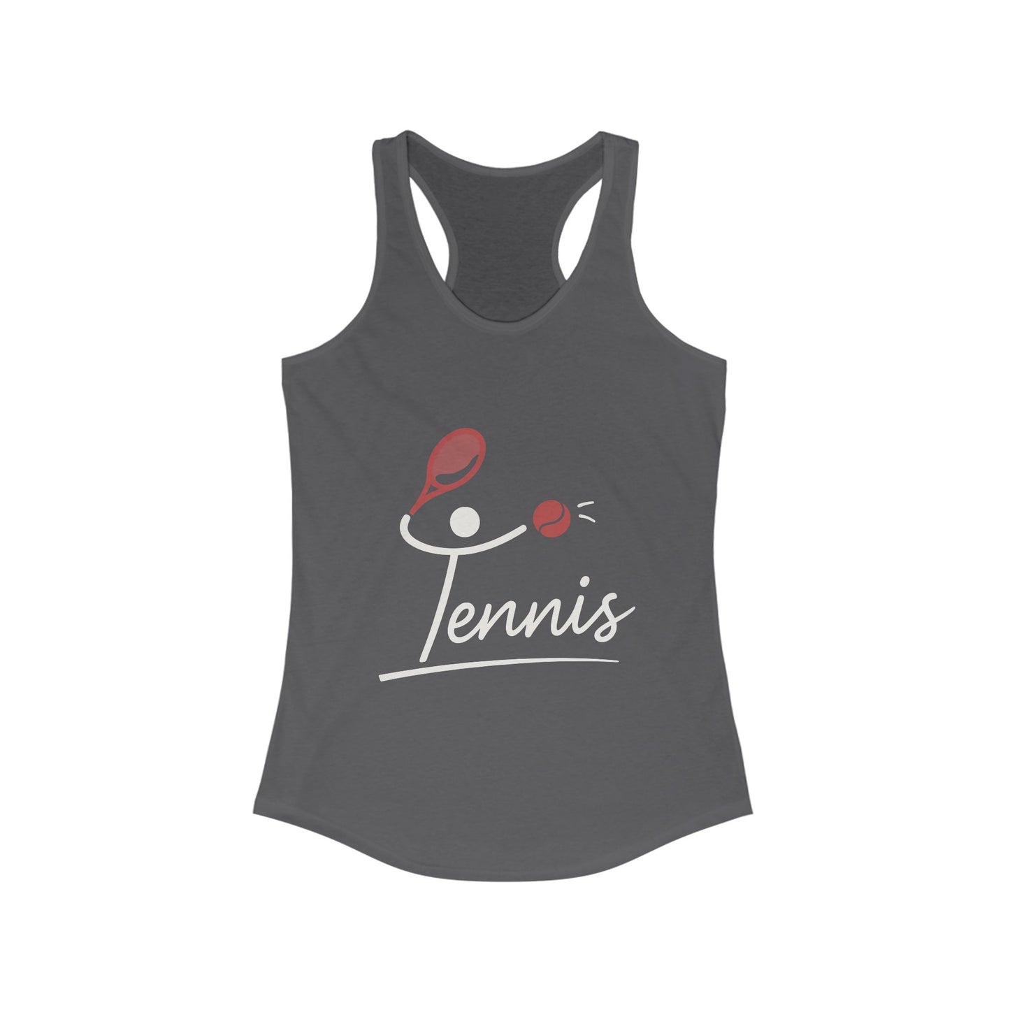 Women's Ideal Racerback Tank, Womens Tennis Tank Top, Cute Sports Graphic Top, Workout Gym Activewear Shirt