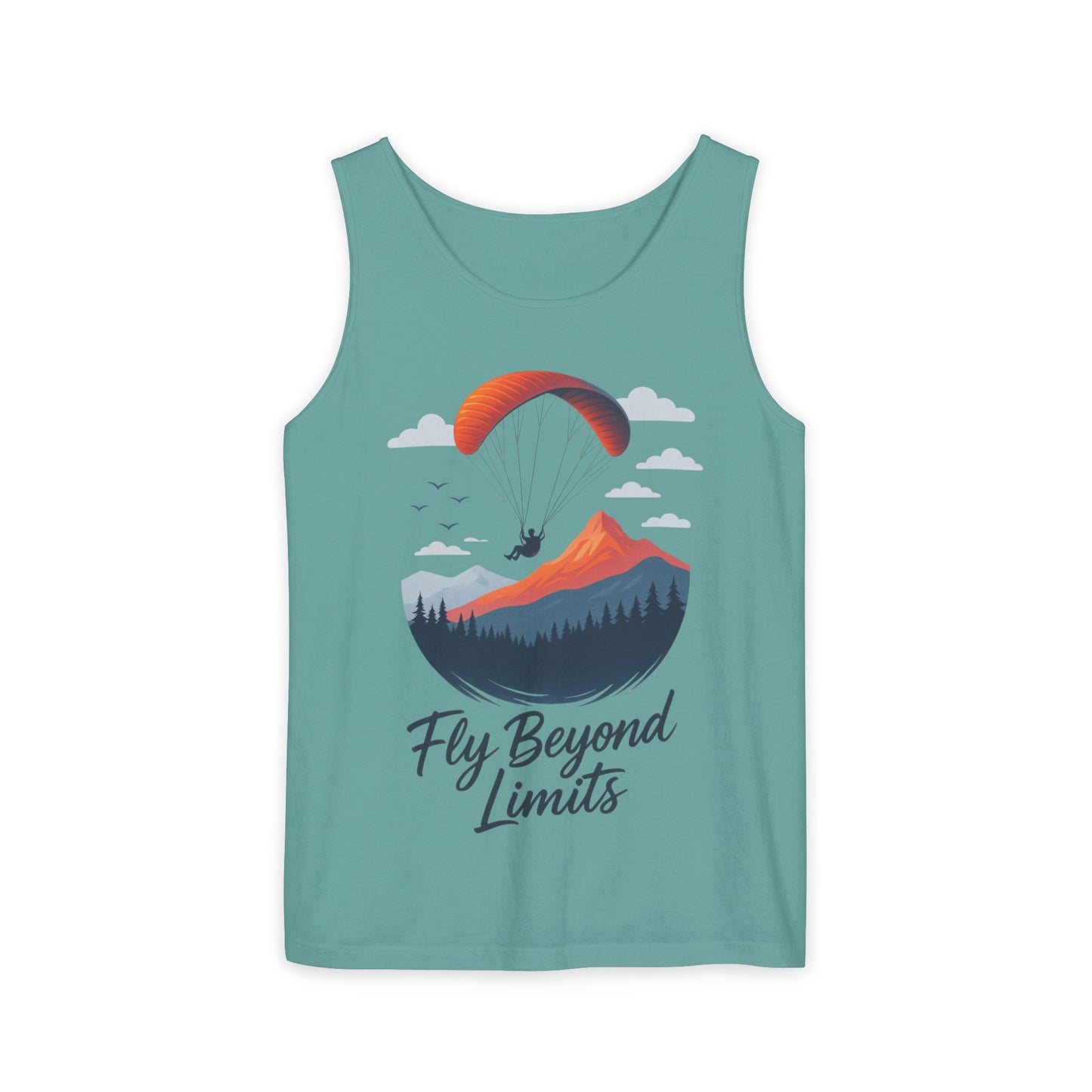 Adventure-Inspiring Fly Beyond Limits Unisex Tank Top, Summer Casual Wear, Outdoor Enthusiast Gift, Travel Apparel, Motivational Gift