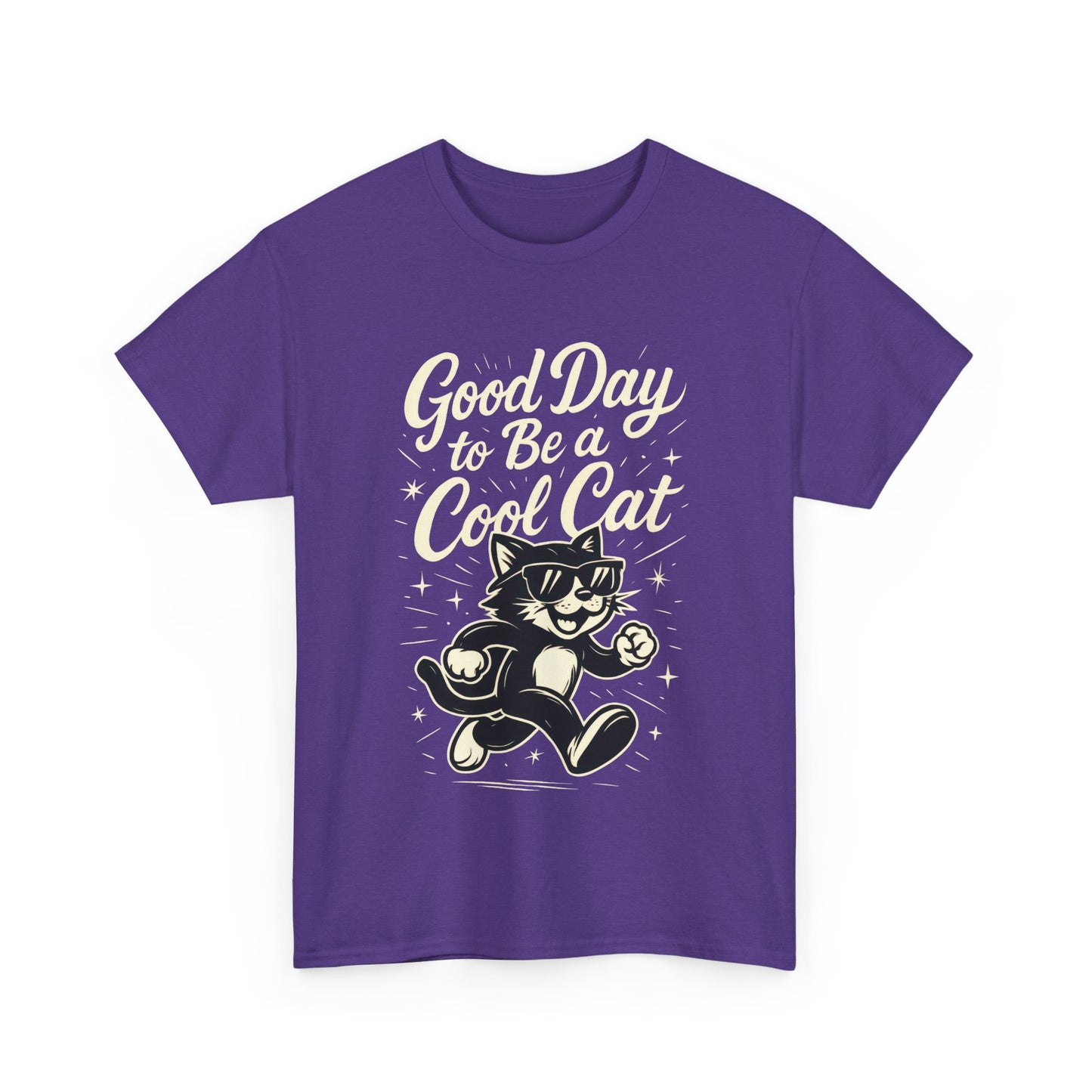 Good Day to Be a Cool Cat Womens Shirt - Funny Retro Kitty Graphic Tee for Women - Cute Cat Lover Gift, Fun T-Shirt, Unique Everyday Wear