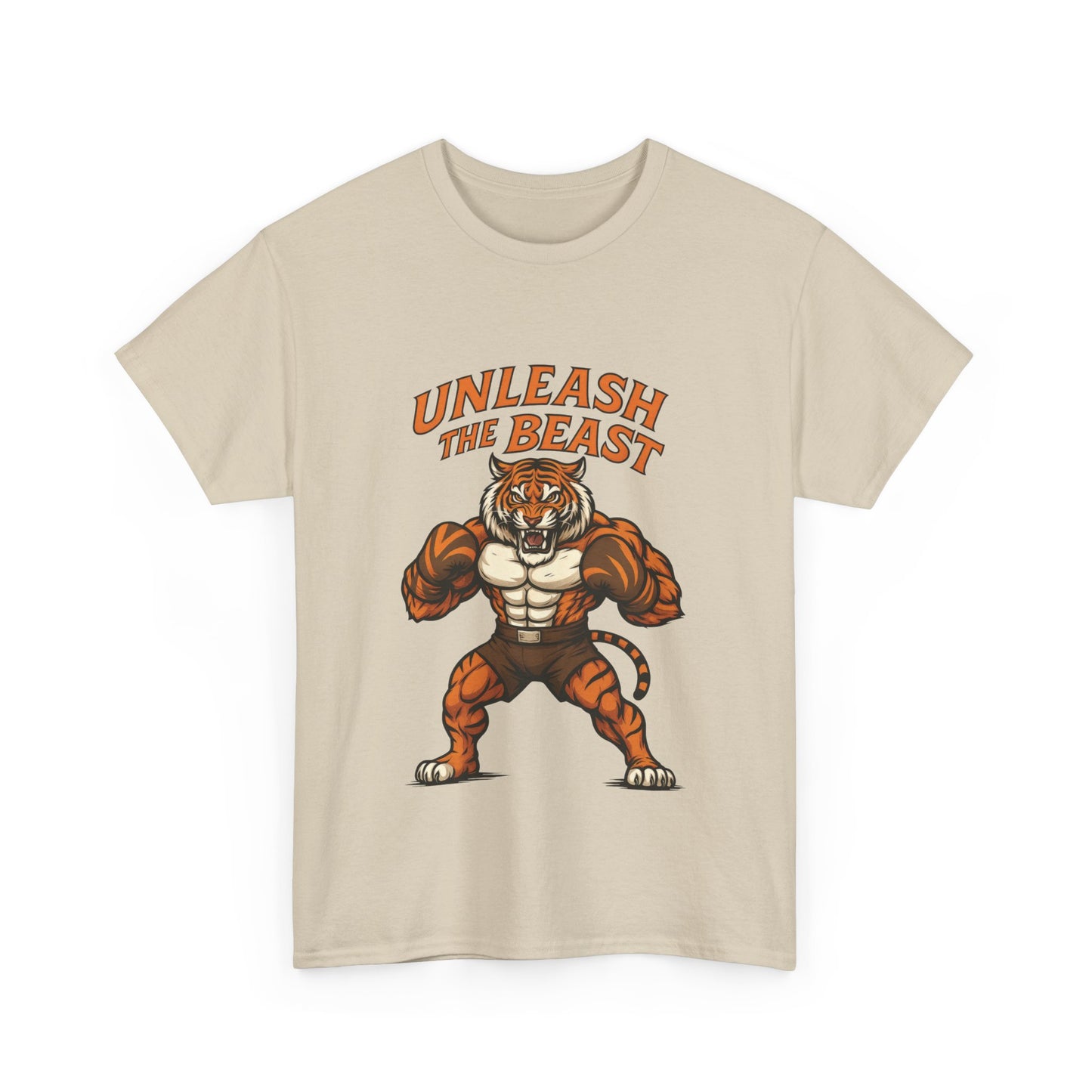Unleash The Beast Tiger Gym Shirt, Mens Workout T-Shirt, Bodybuilding Motivation Tee, Fitness Muscle Tiger Graphic, Strong Beast Gym Top