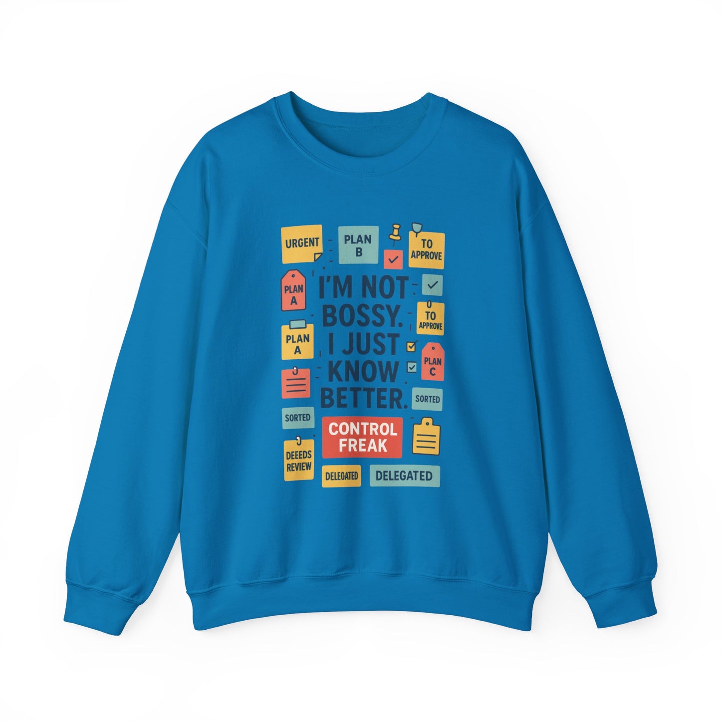Funny Womens Control Freak Sweatshirt, Bold Sarcastic Quote Pullover, Ideal Gift for Bossy Friends, Funny Womens Sweatshirt