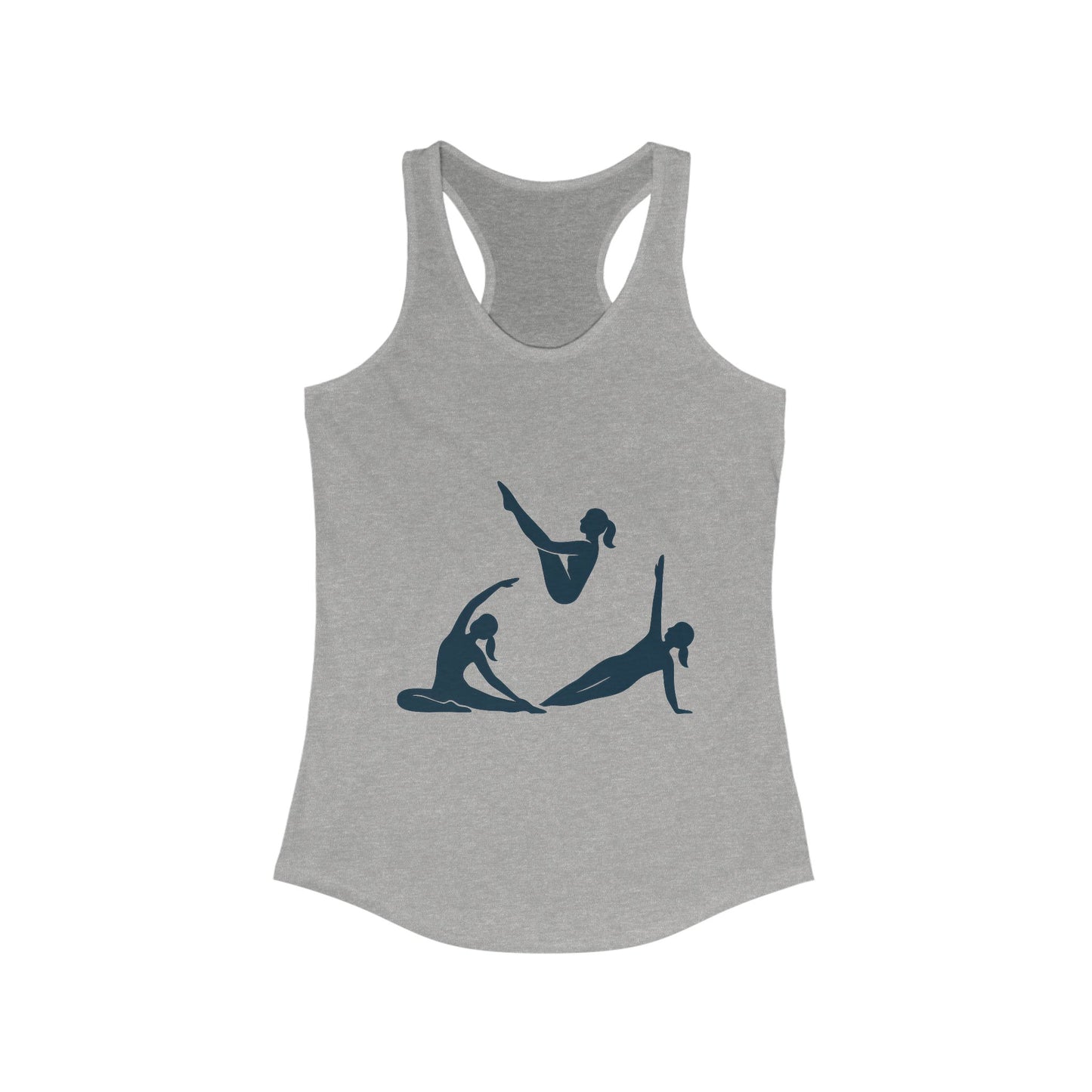 Women's Ideal Racerback Tank, Womens Pilates Tank Top, Yoga Fitness Graphic Top, Cute Workout Gym Shirt