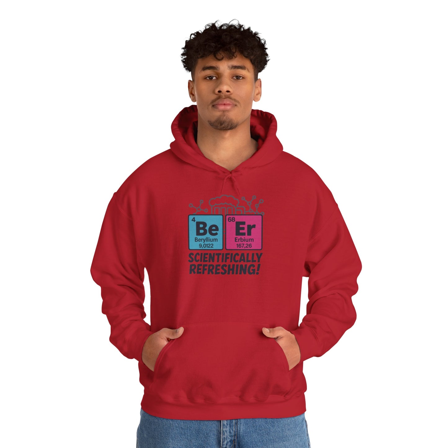 Scientifically Refreshing Beer Mens Hoodie, Gift for Beer Lovers, Science-Inspired Apparel, Perfect for Parties and Gatherings