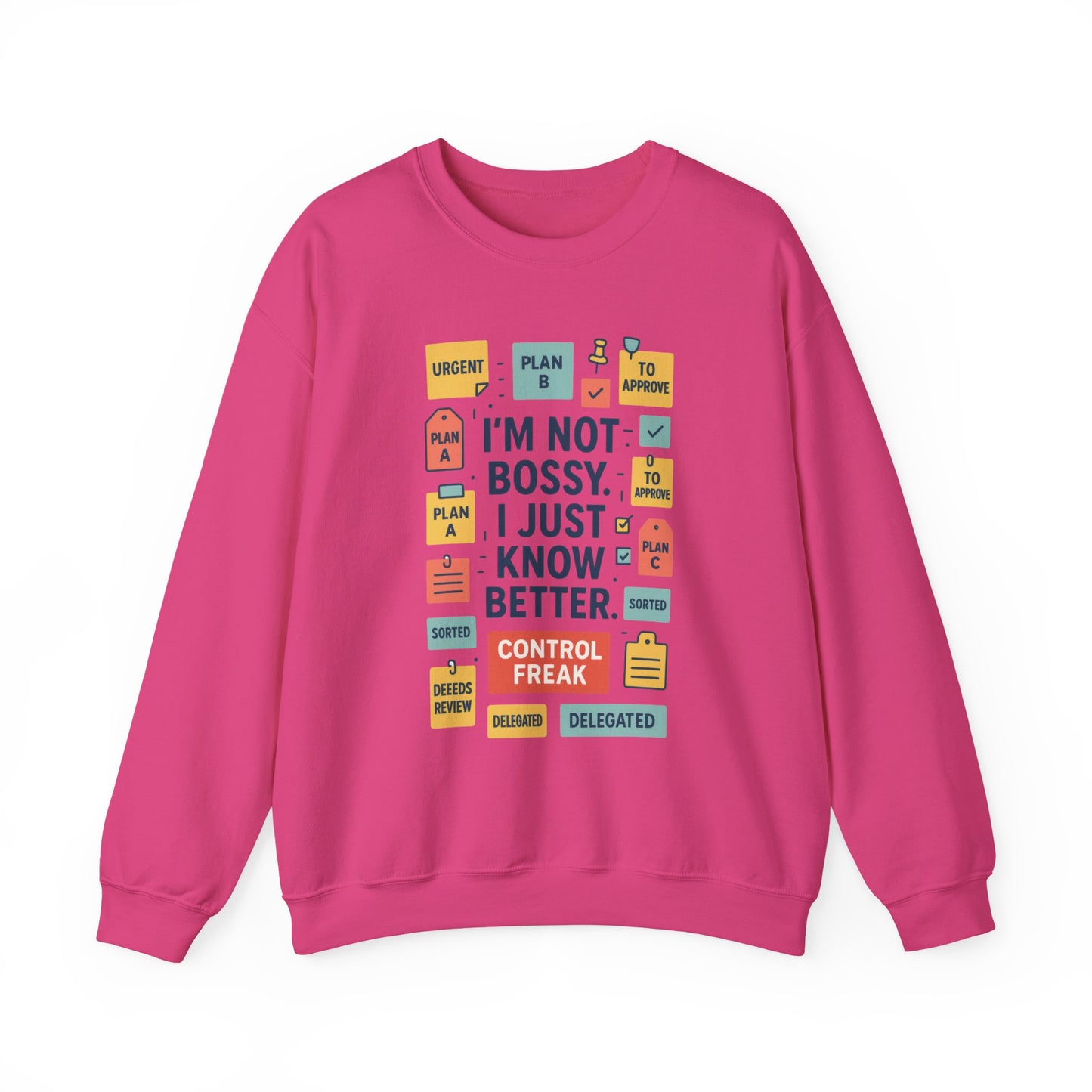 Funny Womens Control Freak Sweatshirt, Bold Sarcastic Quote Pullover, Ideal Gift for Bossy Friends, Funny Womens Sweatshirt