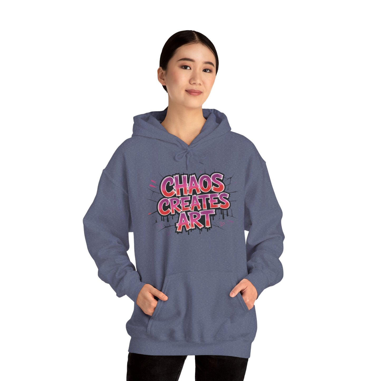 Women's Heavy Blend™ Hooded Sweatshirt, Chaos Creates Art Graffiti Hoodie Women's Streetwear