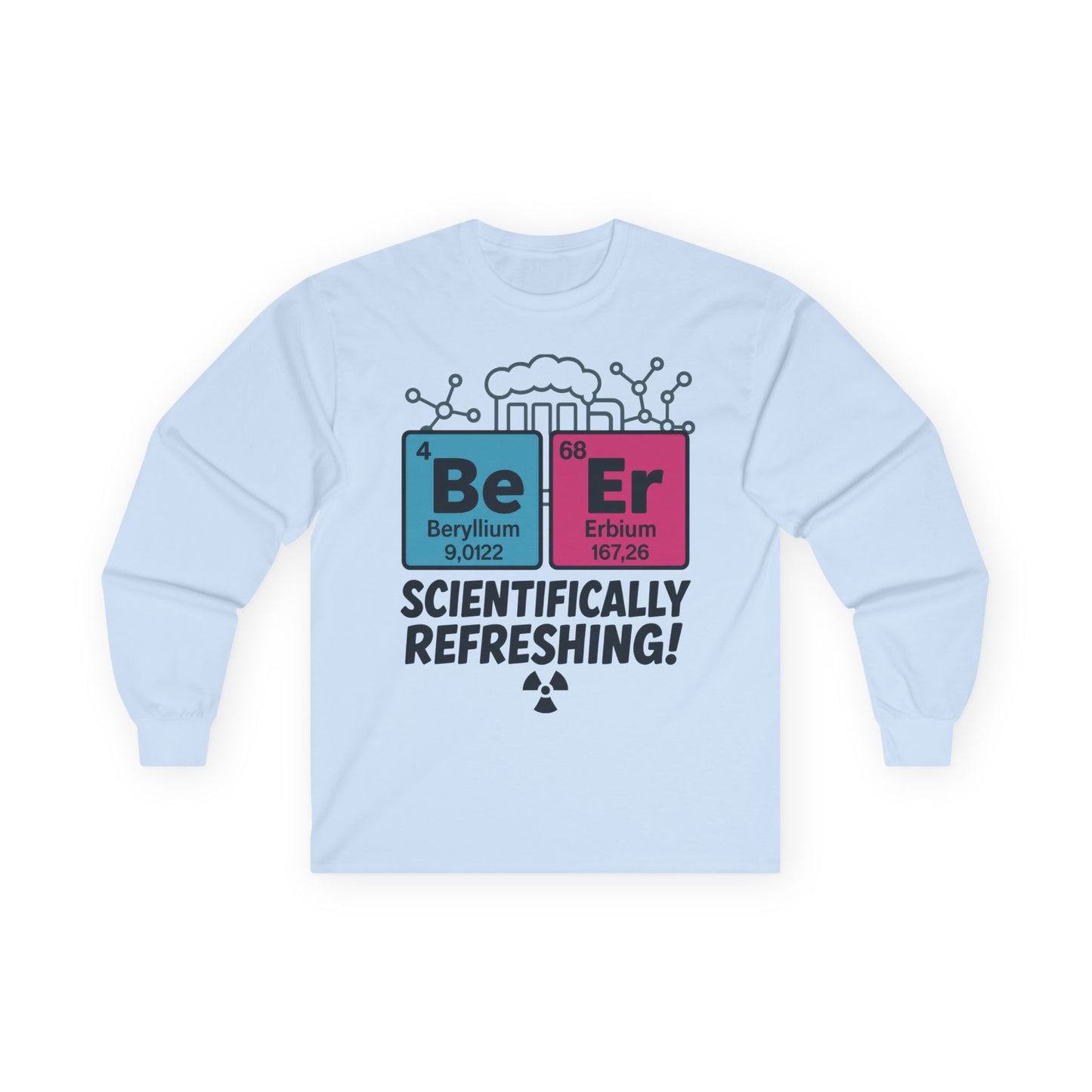Chemistry Science Mens Long Sleeve Tee, Funny Science Shirt, Gift for Geeks, Beer Lover Top, Unique Birthday Present