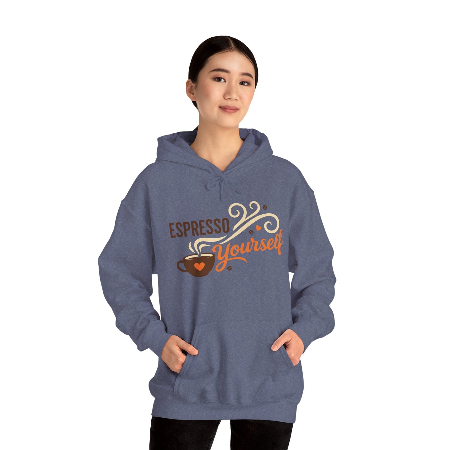 Espresso Yourself Coffee Hoodie, Funny Womens Barista Gift, Cozy Cafe Sweatshirt