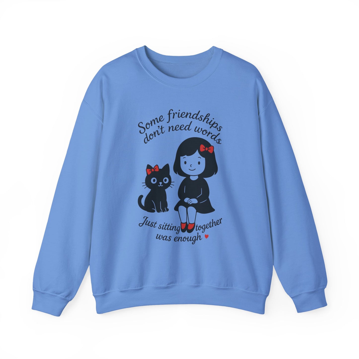 Friendship Womens Sweatshirt - Cozy Womens Crewneck with Cute Cat Design, Perfect Gift for Cat Lovers, Friendship Day, Casual Wear