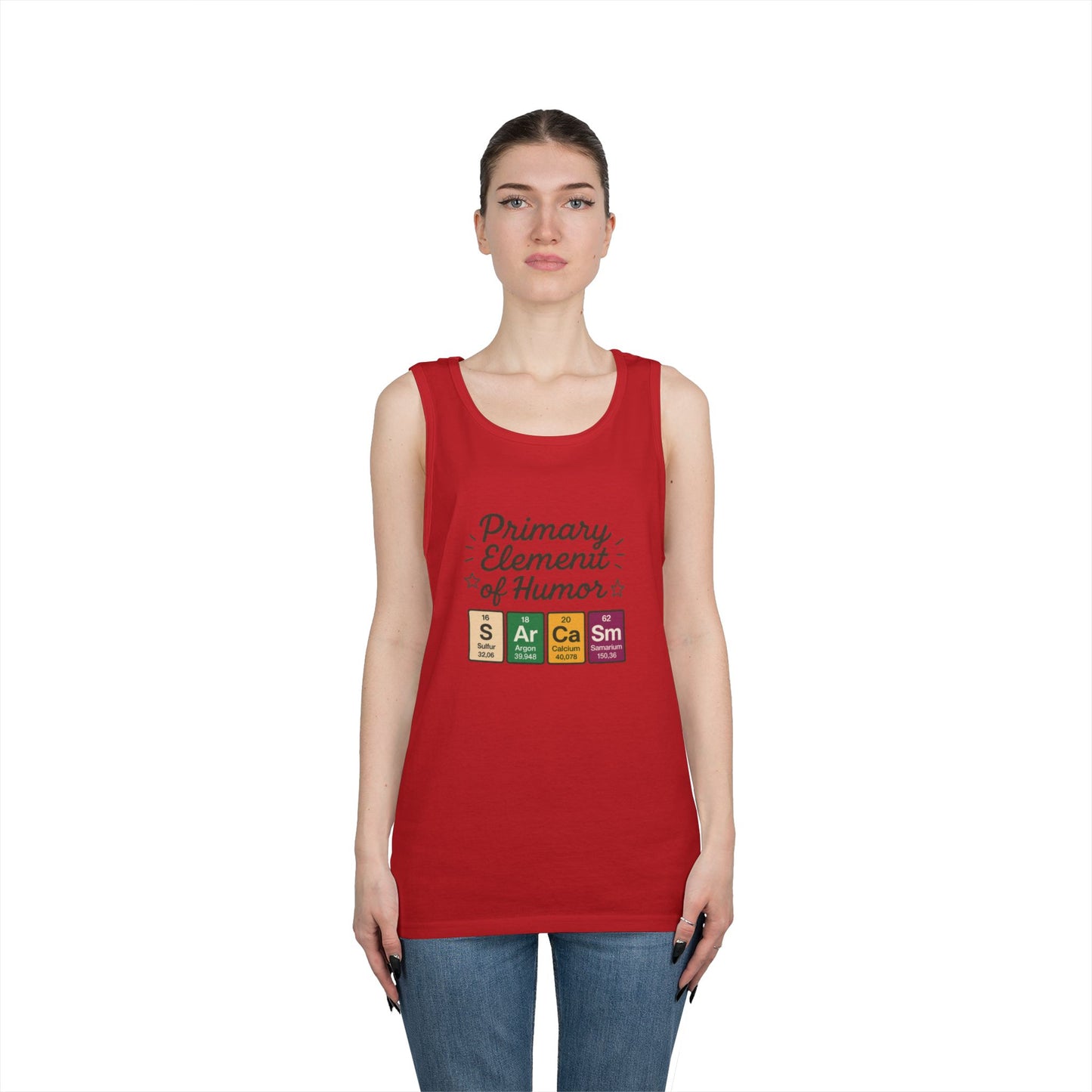 Sarcasm Tank Top for Men, Funny Chemistry Shirt, Science Humor Sleeveless Tee, Nerdy Summer Gym Shirt for Him, Chemistry Elements
