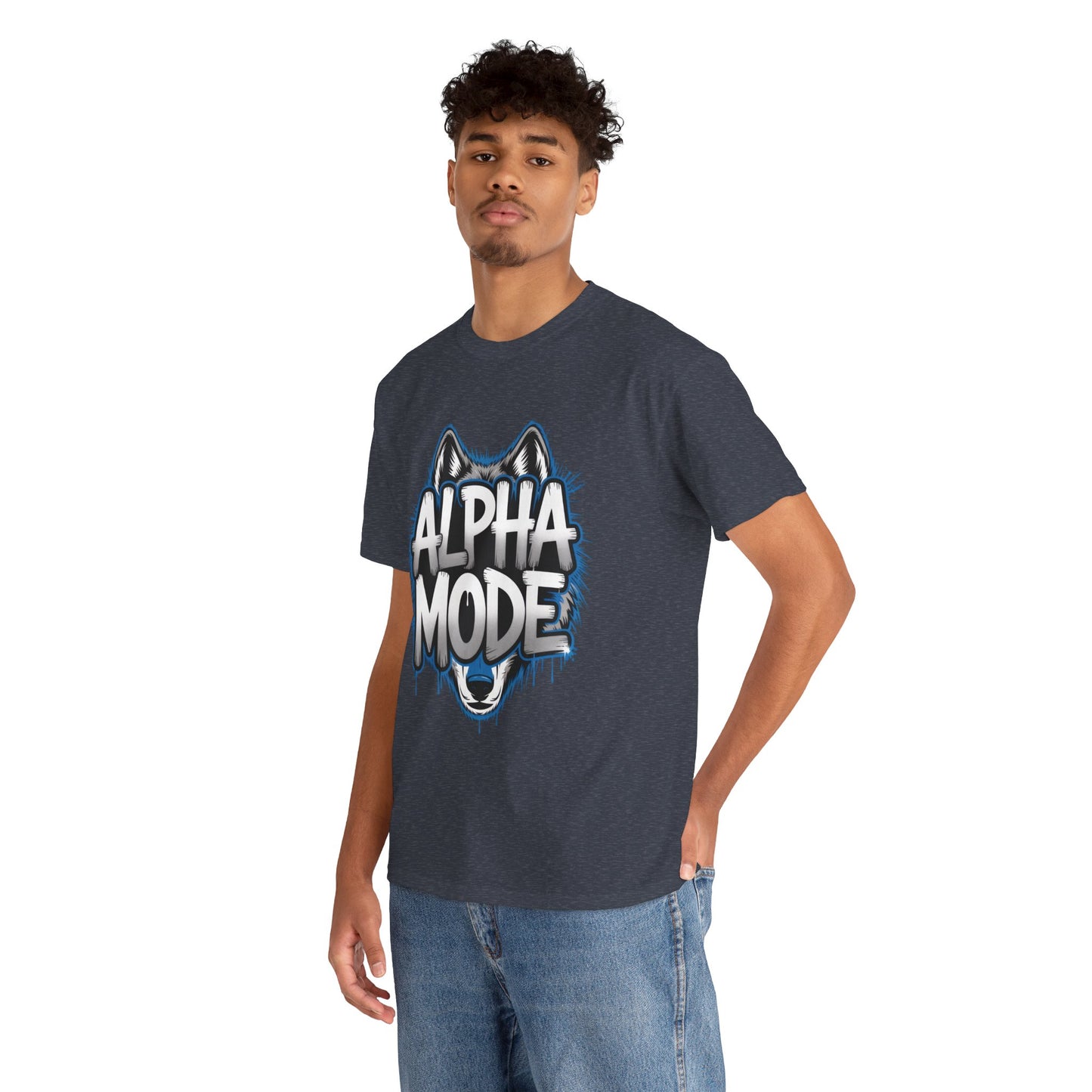 Alpha Mode Wolf Graphic Mens T-Shirt Streetwear, Alpha Tee, Wolf Tee, Street Tee, Wolf Art