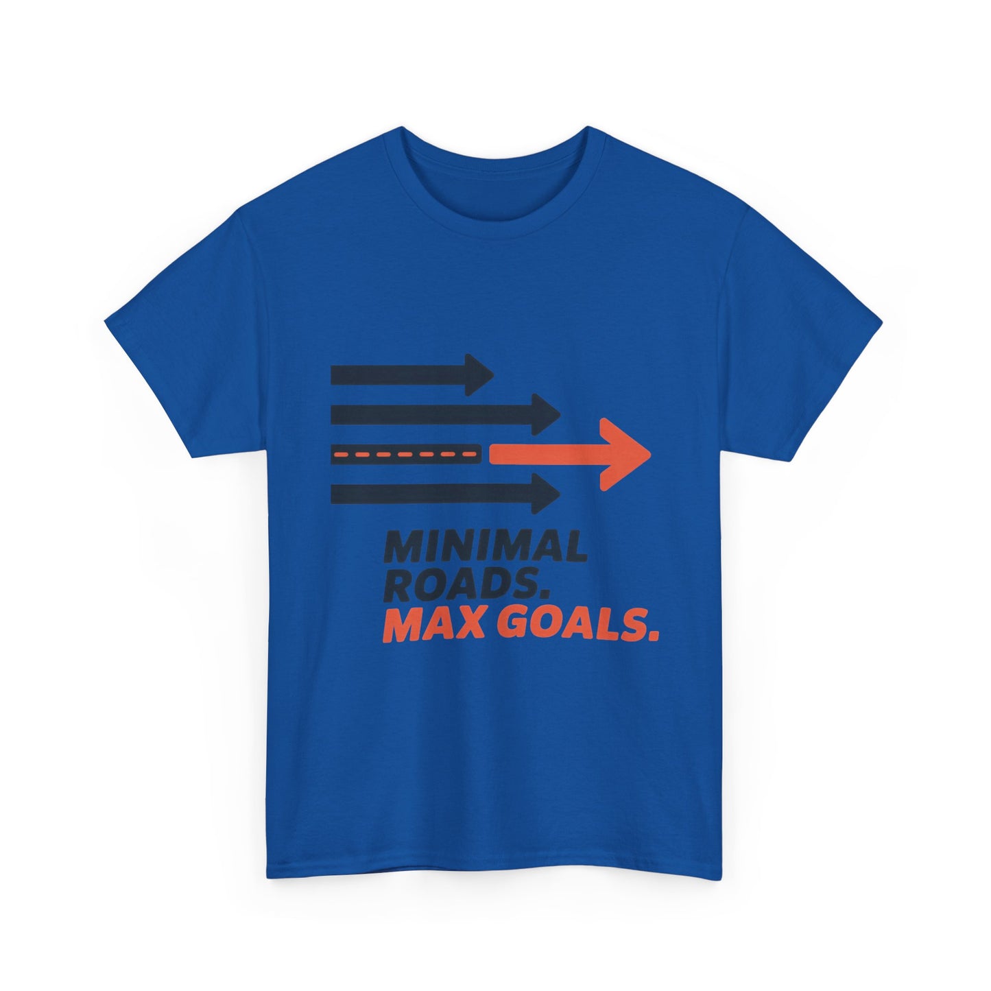 Minimal Roads Max Goals Motivational Mens T-Shirt, Urban Style Graphic Tee