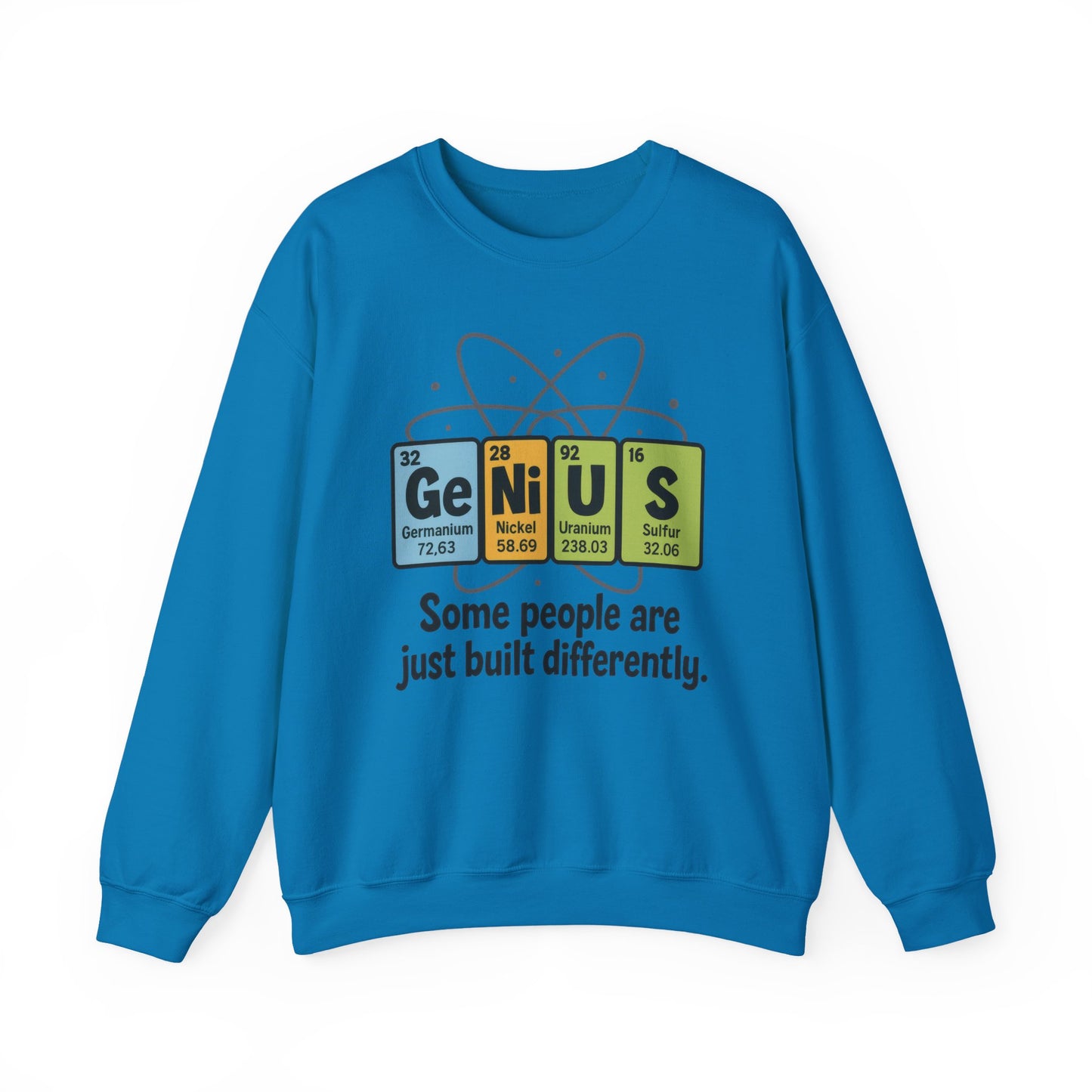 Funny Womens Science Sweatshirt, Genius Periodic Table Pullover, Nerdy Chemistry Gift for Her, Funny Gift for Nerds, Science Geek Apparel