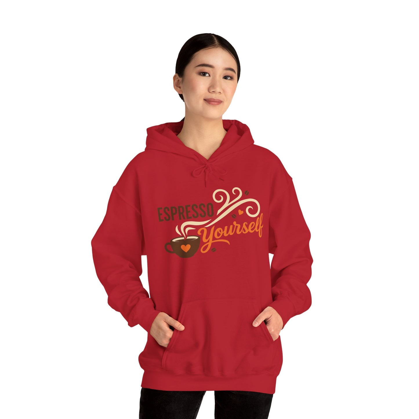 Espresso Yourself Coffee Hoodie, Funny Womens Barista Gift, Cozy Cafe Sweatshirt