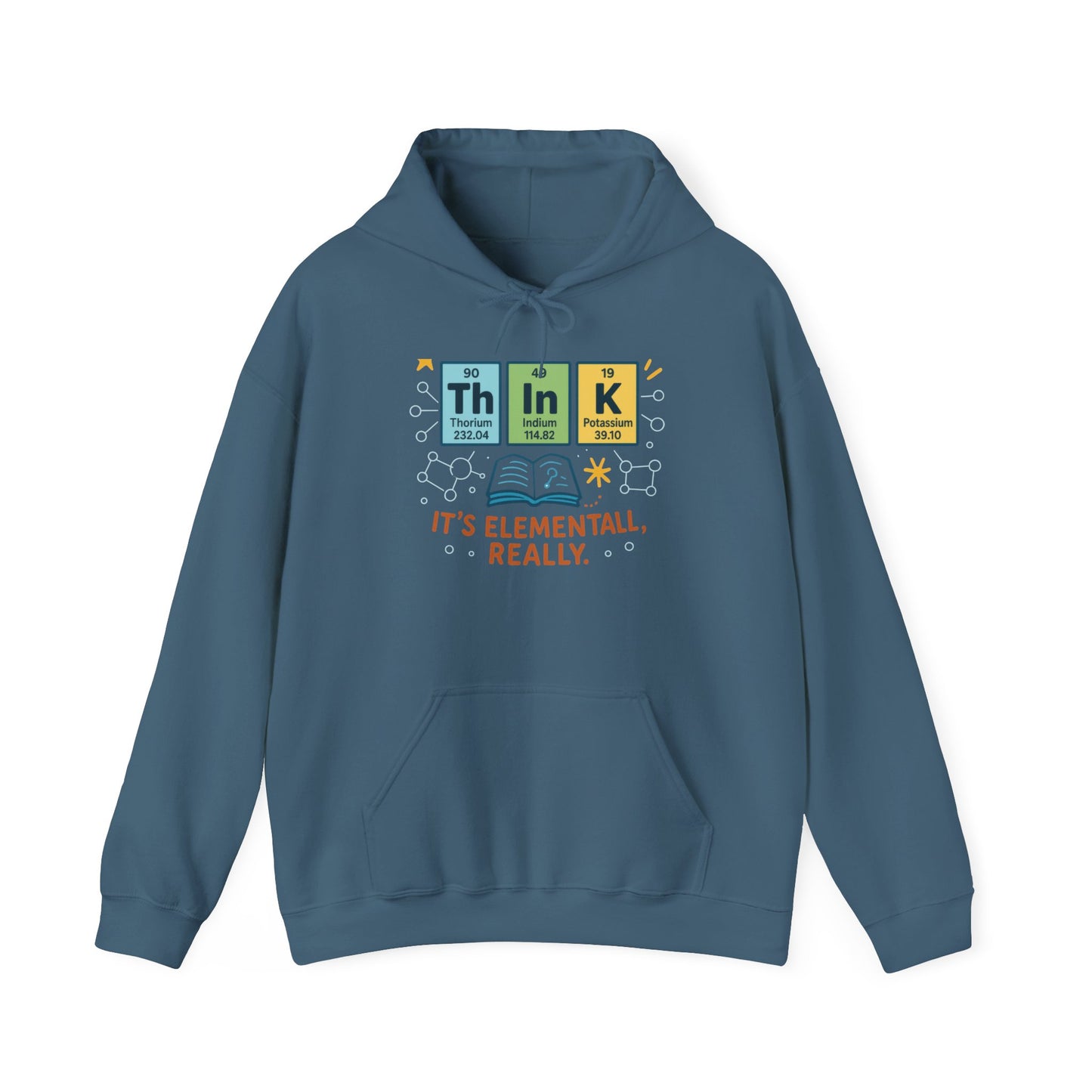 Think Hoodie for Women, Funny Chemistry Hoodie, Element of Humor Science Sweatshirt, Nerdy Gift for Her, Gift for Students, Science Lovers