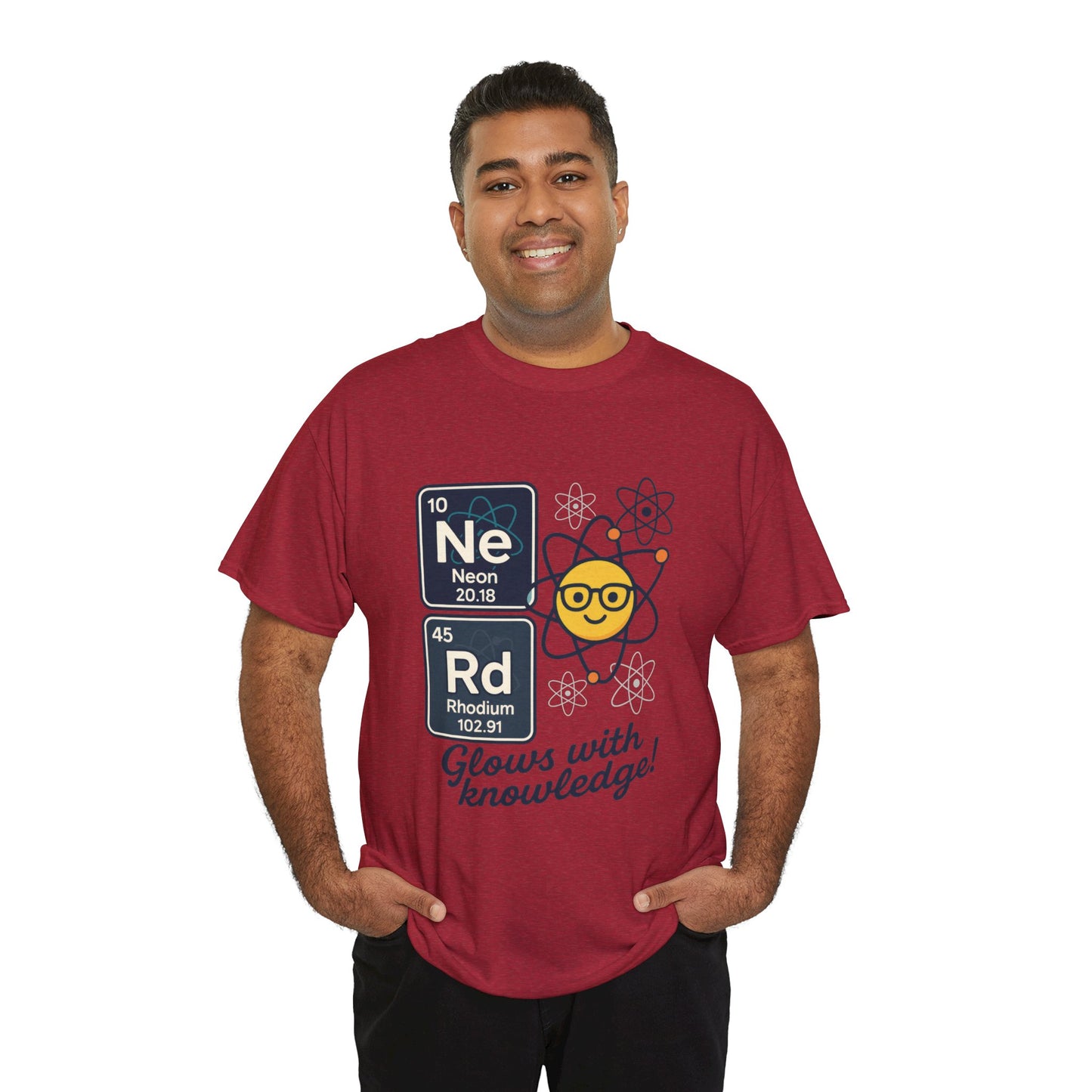Funny Mens Nerd T-Shirt, NeRd Periodic Table Shirt, Glowing Knowledge Tee, Science Lover Gift, Chemistry Shirt, STEM Apparel, Science Tee