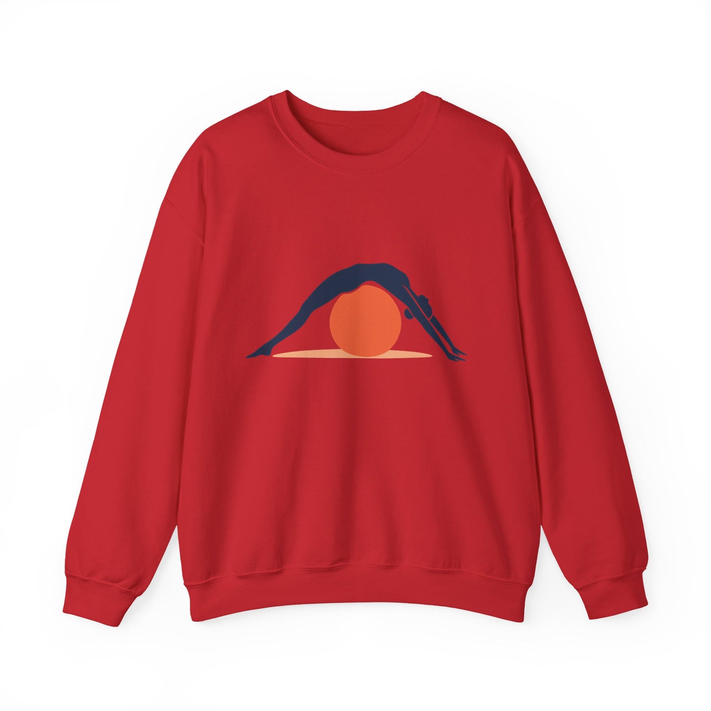 Womens Heavy Blend™ Crewneck Sweatshirt, Womens Pilates Sweatshirt, Yoga Fitness Graphic Pullover, Cute Workout Top