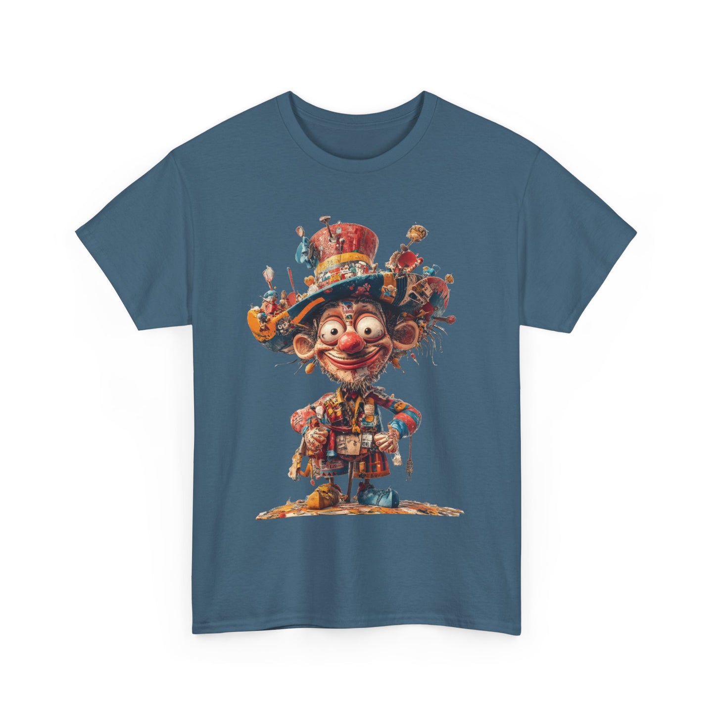 Colorful Clown T-Shirt, Funny Circus Character Graphic Tee, Whimsical Comic Style Shirt for Humor Lovers, Comedy Tee