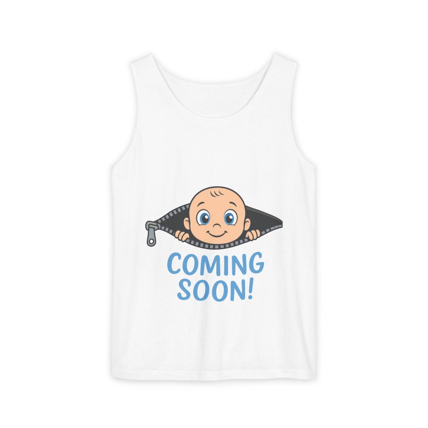 Coming Soon Maternity Tank Top, Cute Baby Boy Pregnancy Announcement Tee, Funny Expecting Mom Gift, Gender Reveal Tee, Baby Shower Top
