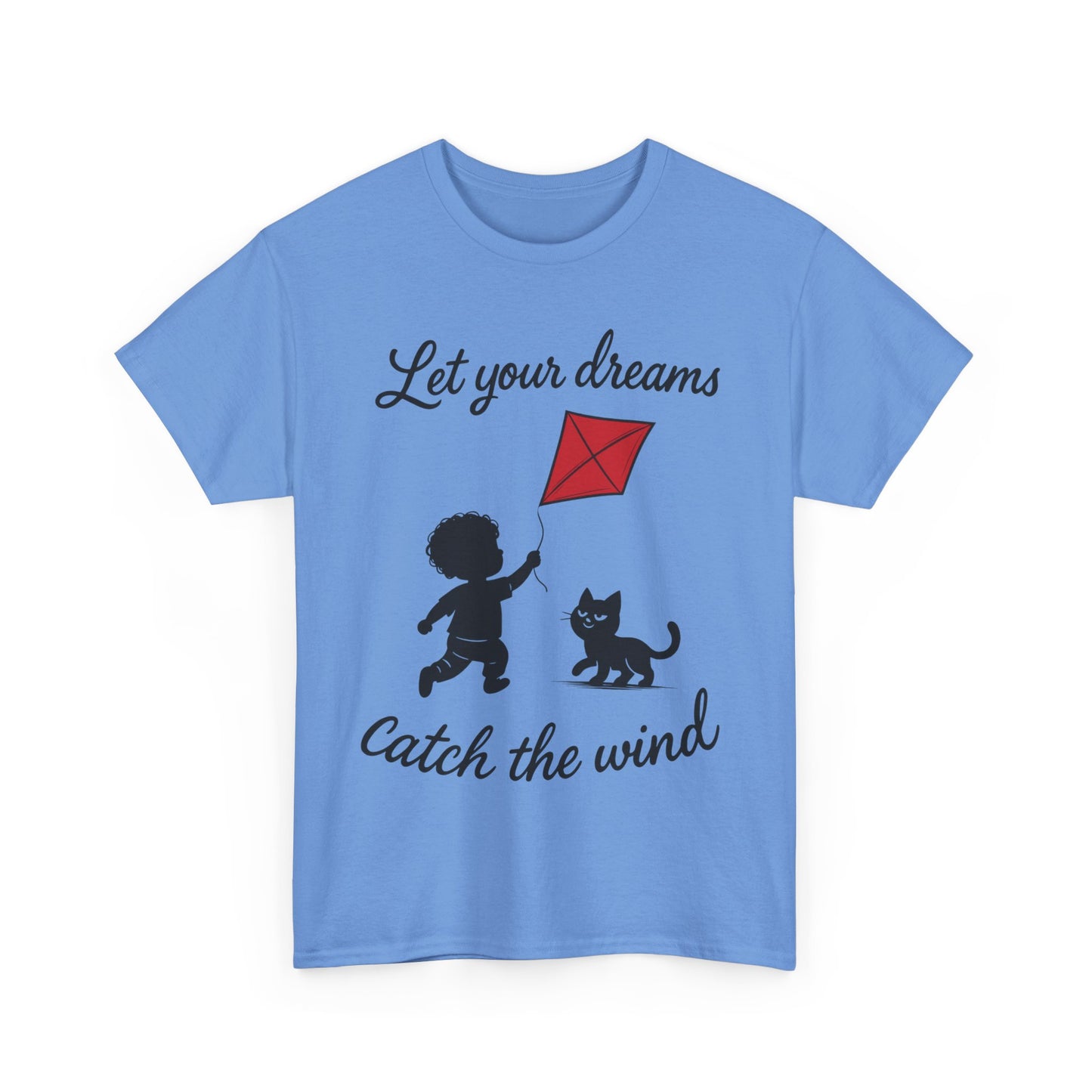 Cute Kid and Cat Design T-Shirt, Playful Gift for Cat Lovers, Summer Style, Cat Lover T-Shirt, Gift for Cat Owners, Women's Cotton T-Shirt