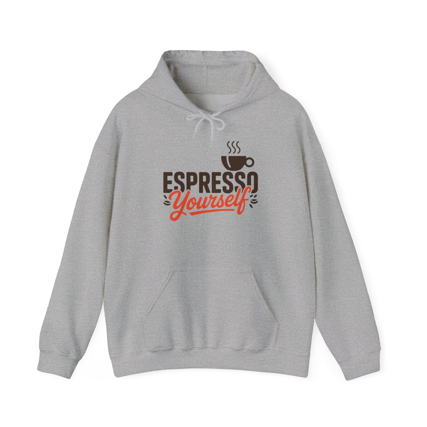 Men's Heavy Blend™ Hooded Sweatshirt, Espresso Yourself Mens Hoodie, Coffee Lover Funny Graphic Pullover