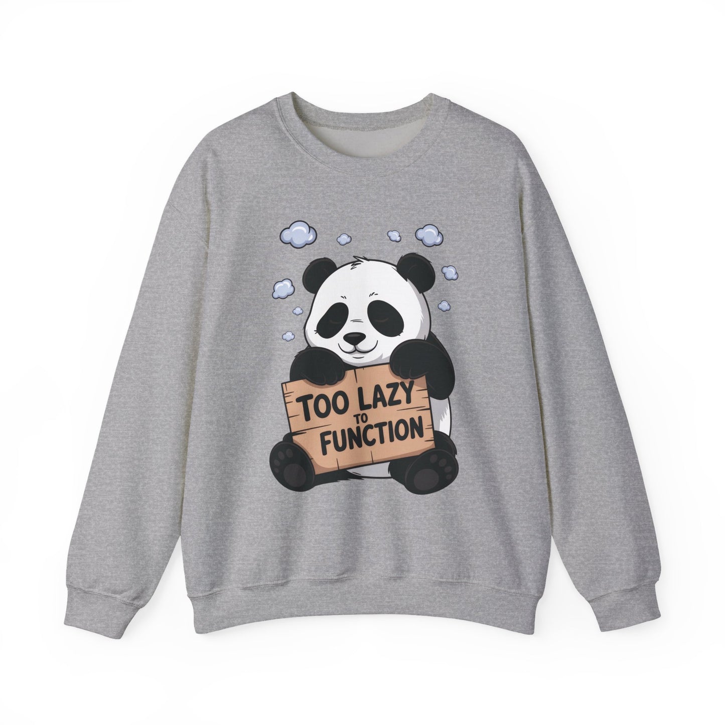 Panda Lazy Crewneck Sweatshirt - Funny Gift for Relaxation, Cute Animal Apparel for Cozy Days, Perfect for Fall and Winter