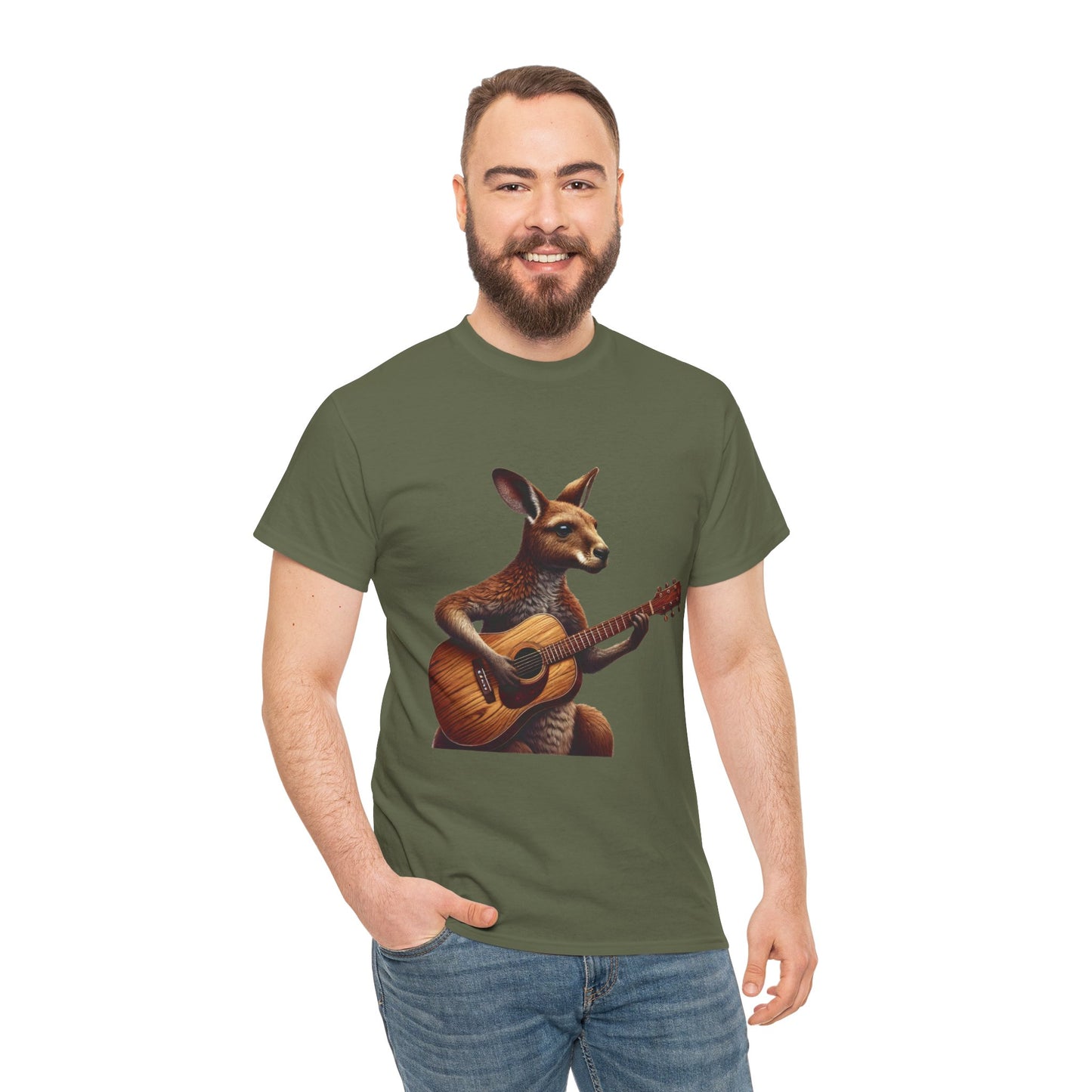 Funny Kangaroo Playing Guitar T-Shirt, Cute Animal Music Lover Shirt, Aussie Wildlife Gift Idea, Music Lovers, Animal Tee, Fun Gift