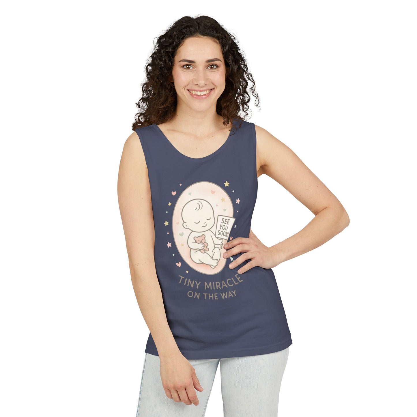 Coming Soon Maternity Tank Top, Cute Baby Pregnancy Announcement Shirt, Expecting Mom Gift, Gender Reveal Tee, Baby Shower Gift