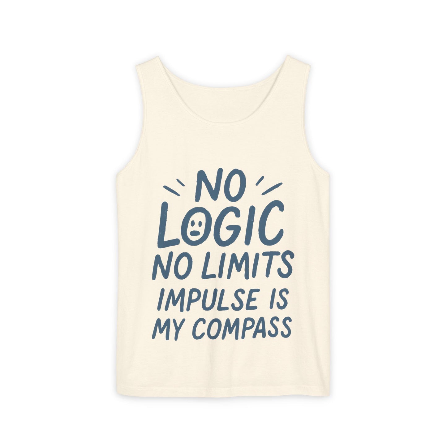 Funny No Logic Womens Tank Top, No Limits Impulse Quote, Carefree Graphic Tee, Gym Apparel for Women, Fitness Gift, Casual Summer Top