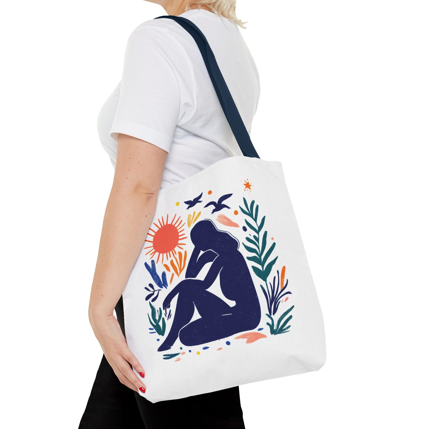 Boho Art Tote Bag, Versatile Eco-Friendly Carryall, Gift for Her, Summer Outing, Beach Bag, Reusable Shopping Tote