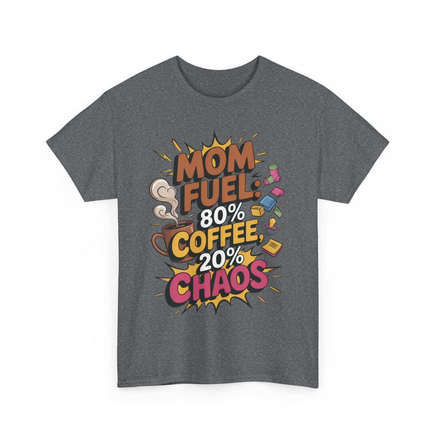 Funny Mom Fuel Coffee Tee, Gifts for Moms, Mother's Day Gift, Coffee Lover Shirt, T-Shirt for Coffee Loving Moms, Tired Mom Life Tee