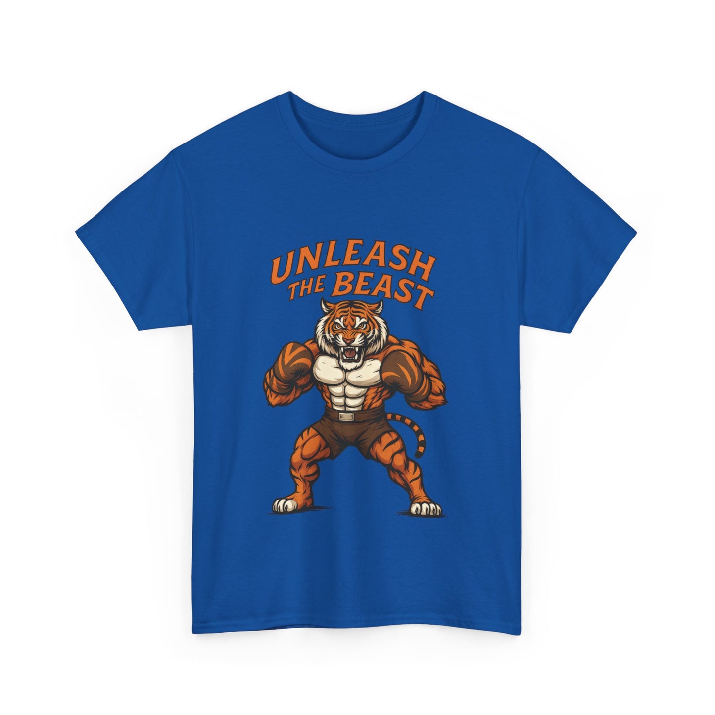 Unleash The Beast Tiger Gym Shirt, Mens Workout T-Shirt, Bodybuilding Motivation Tee, Fitness Muscle Tiger Graphic, Strong Beast Gym Top