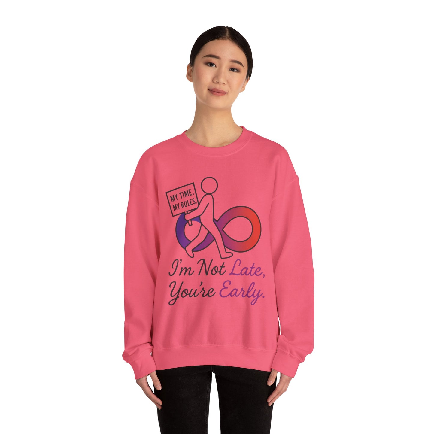 My Time, My Rules Funny Crewneck Sweatshirt, Womens Pullover, Gift for Her, Birthdays, Humor Clothing, Casual Style