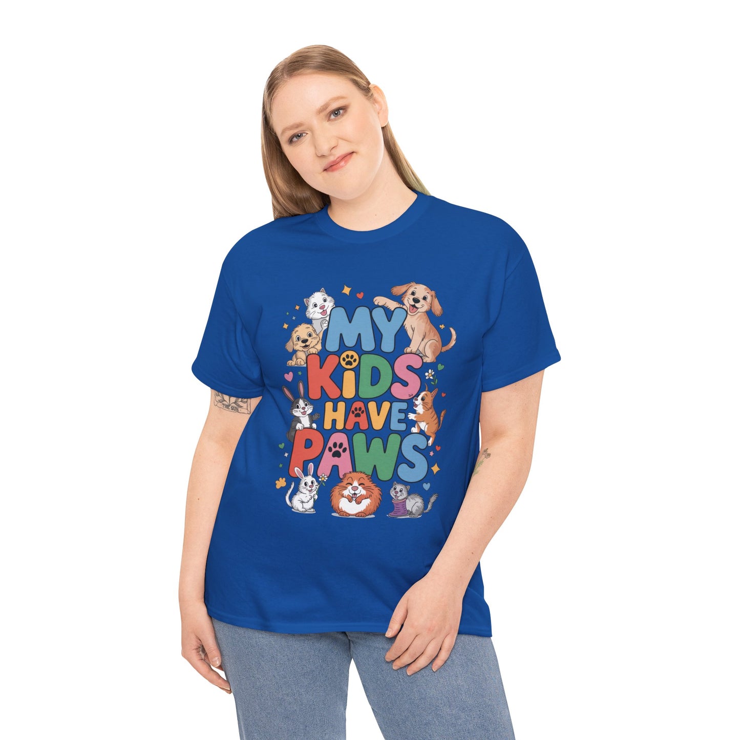 My Kids Have Paws Shirt, Cute Pet Mom Tee, Dog Cat Bunny Lover Gift, Funny Animal Parent T-Shirt, Gift for Pet Parents, Cute Pet T-Shirt