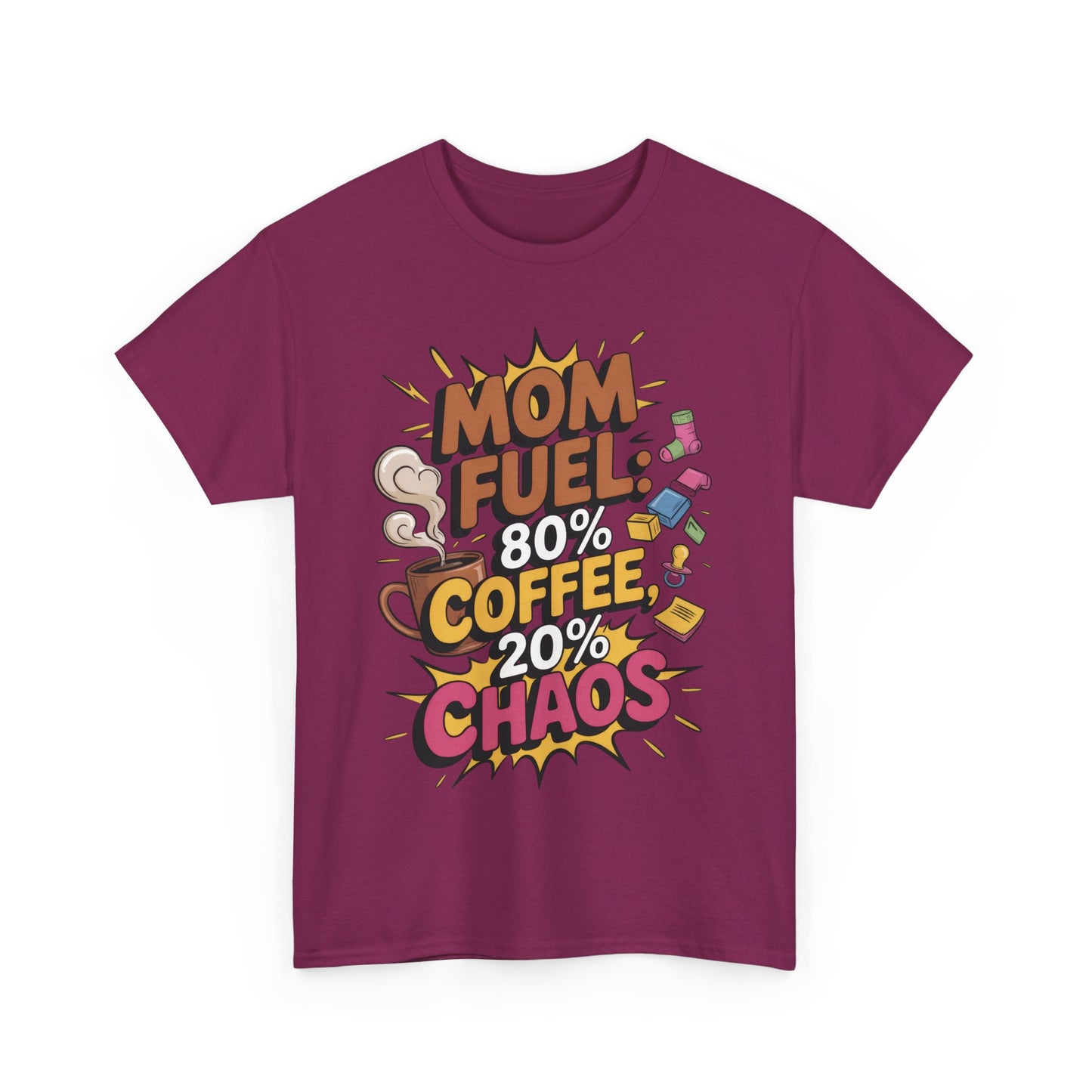 Funny Mom Fuel Coffee Tee, Gifts for Moms, Mother's Day Gift, Coffee Lover Shirt, T-Shirt for Coffee Loving Moms, Tired Mom Life Tee