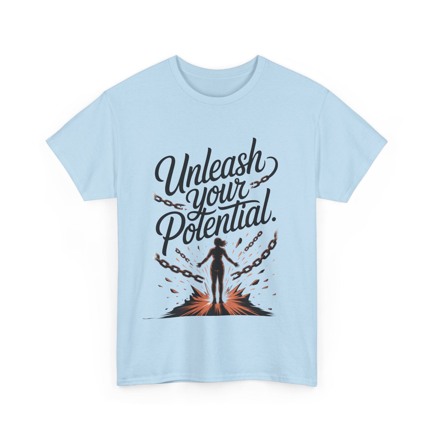 Unleash Your Potential Women's Tee, Motivational T-Shirt, Inspirational Cotton Tee, Gift for Gym Lovers, Positive Energy Top