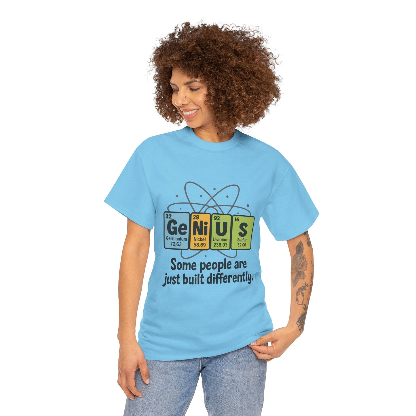 Funny Womens Genius T-Shirt, Periodic Table Nerd Shirt, Science Humor Tee, Gift for Nerds, Science Lovers Gift, Genius Science Tee